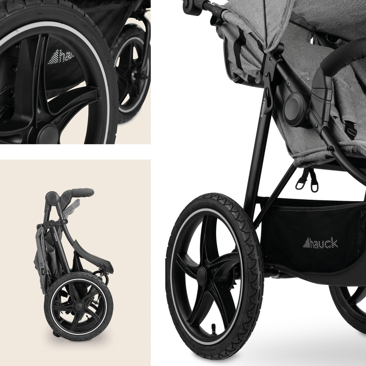 Hauck Runner 2 Pushchair - Grey Melange