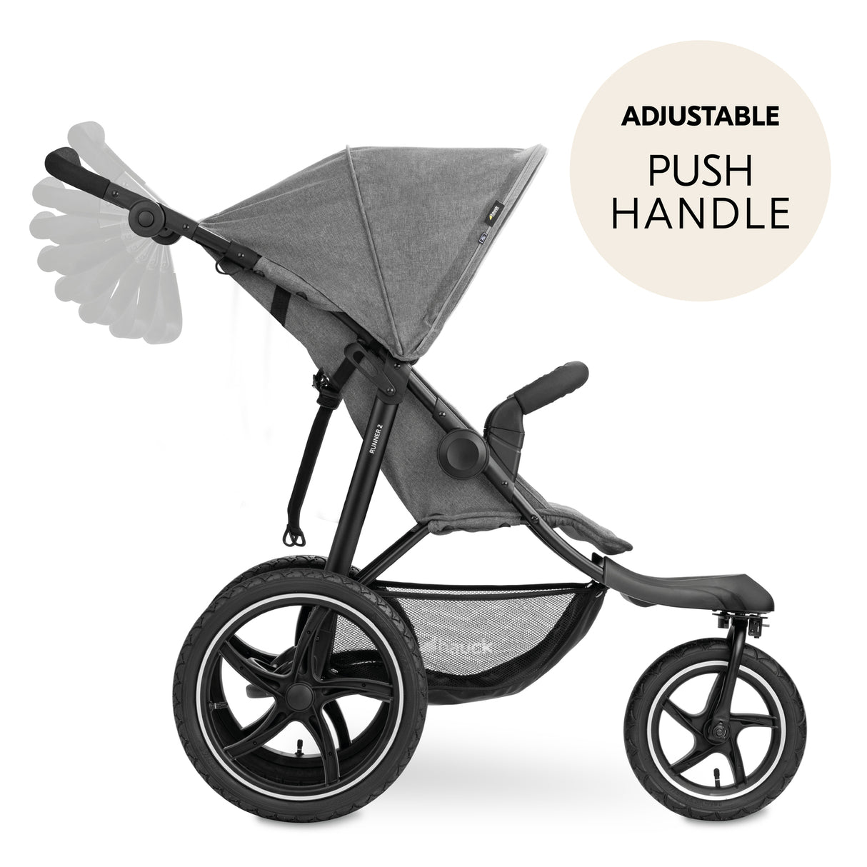 Hauck Runner 2 Pushchair - Grey Melange