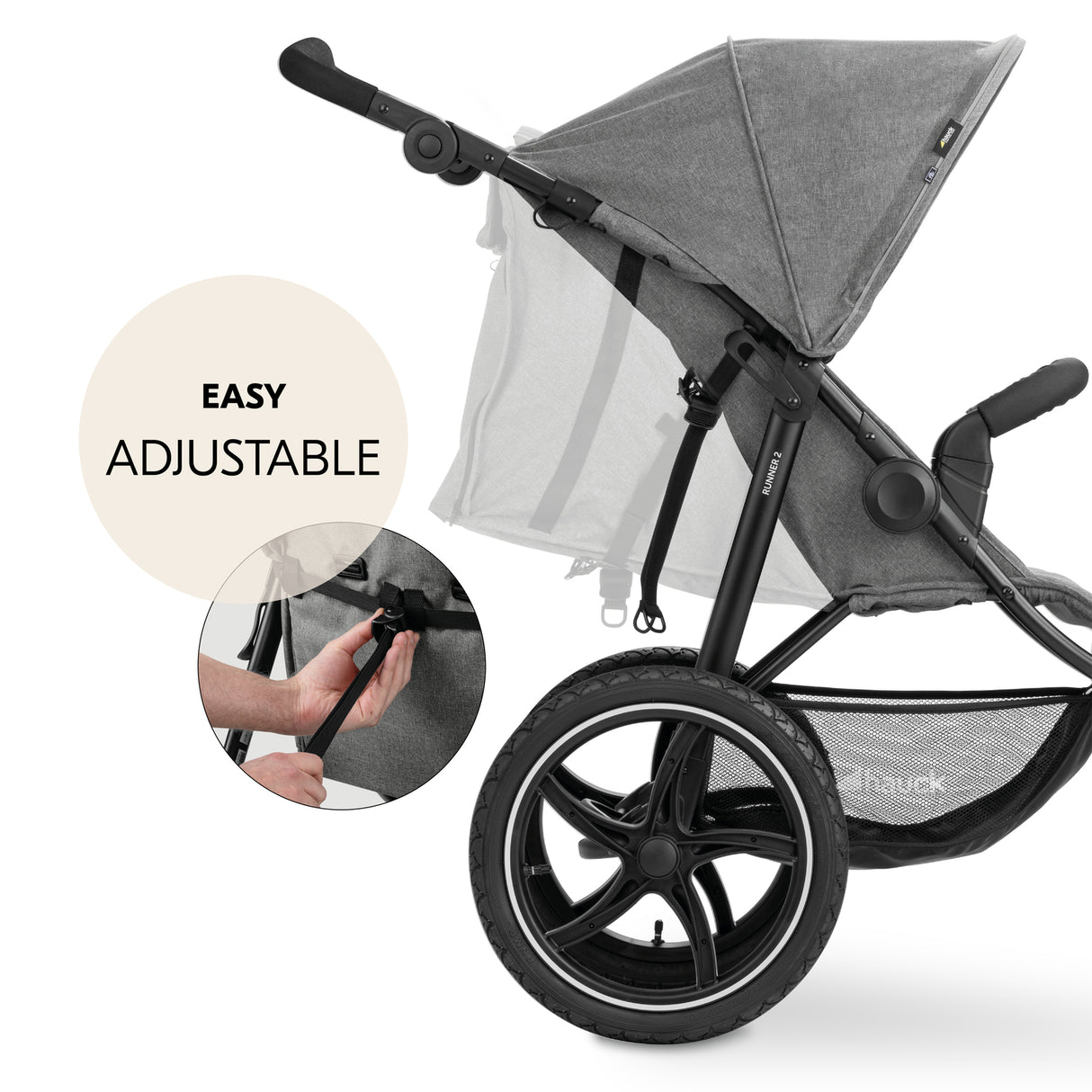 Hauck Runner 2 Pushchair - Grey Melange