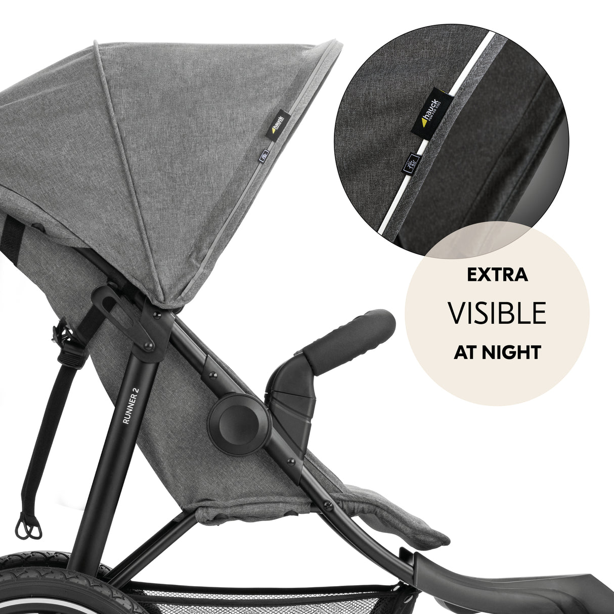 Hauck Runner 2 Pushchair - Grey Melange
