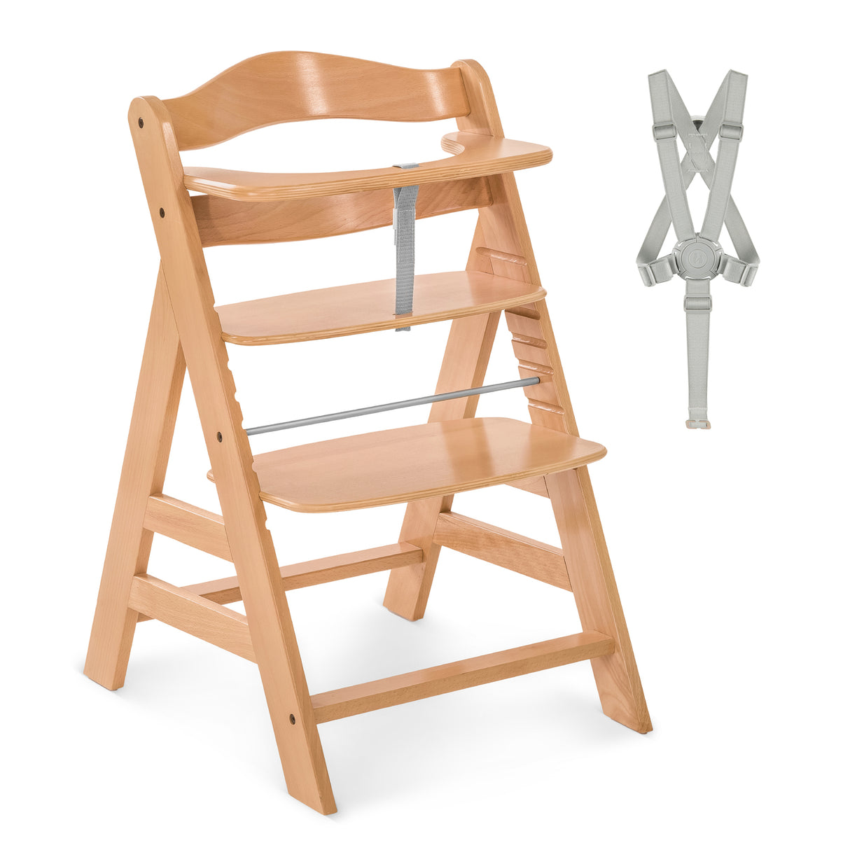 Hauck Alpha+ Wooden Highchair - Natural