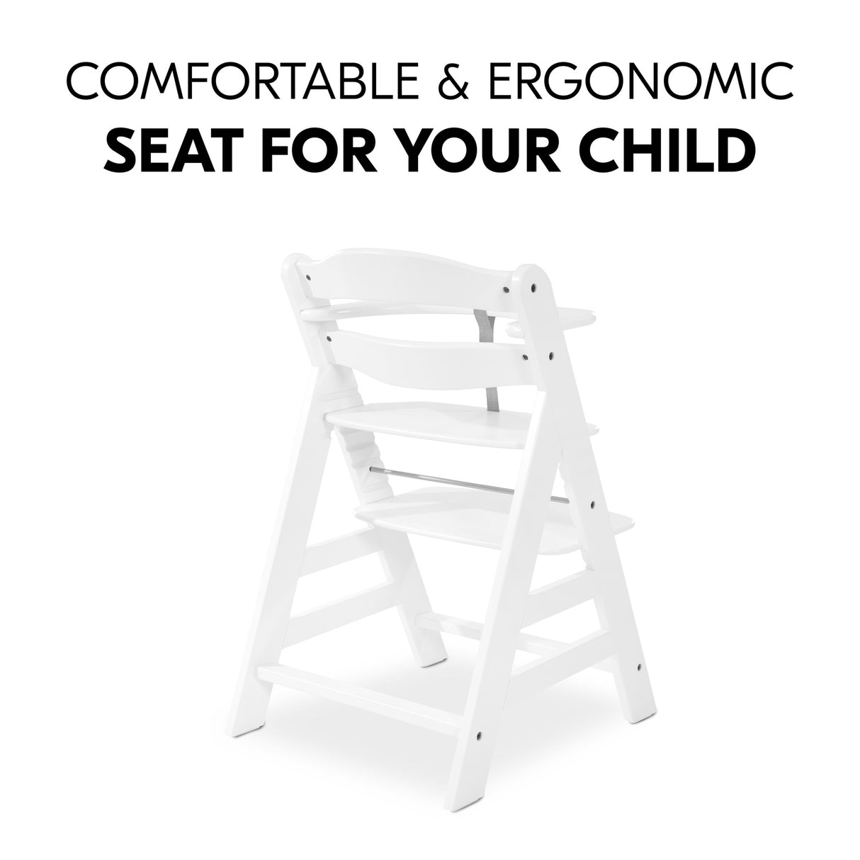Hauck Alpha+ Wooden Highchair - White