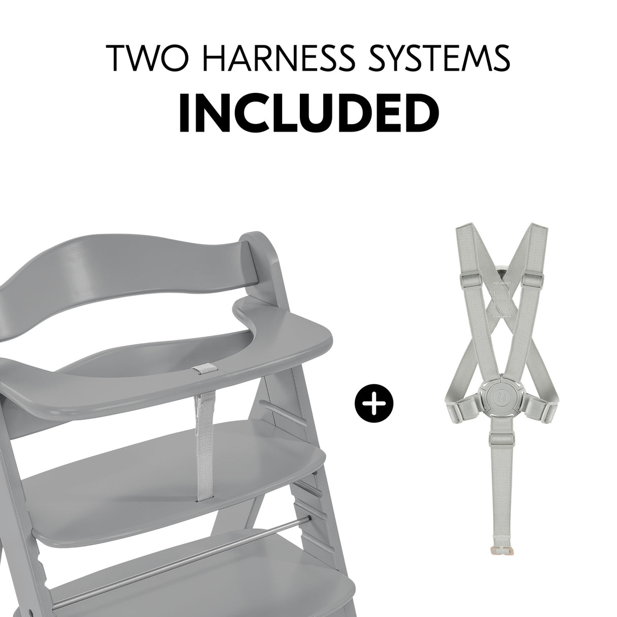 Hauck Alpha+ Wooden Highchair - Grey