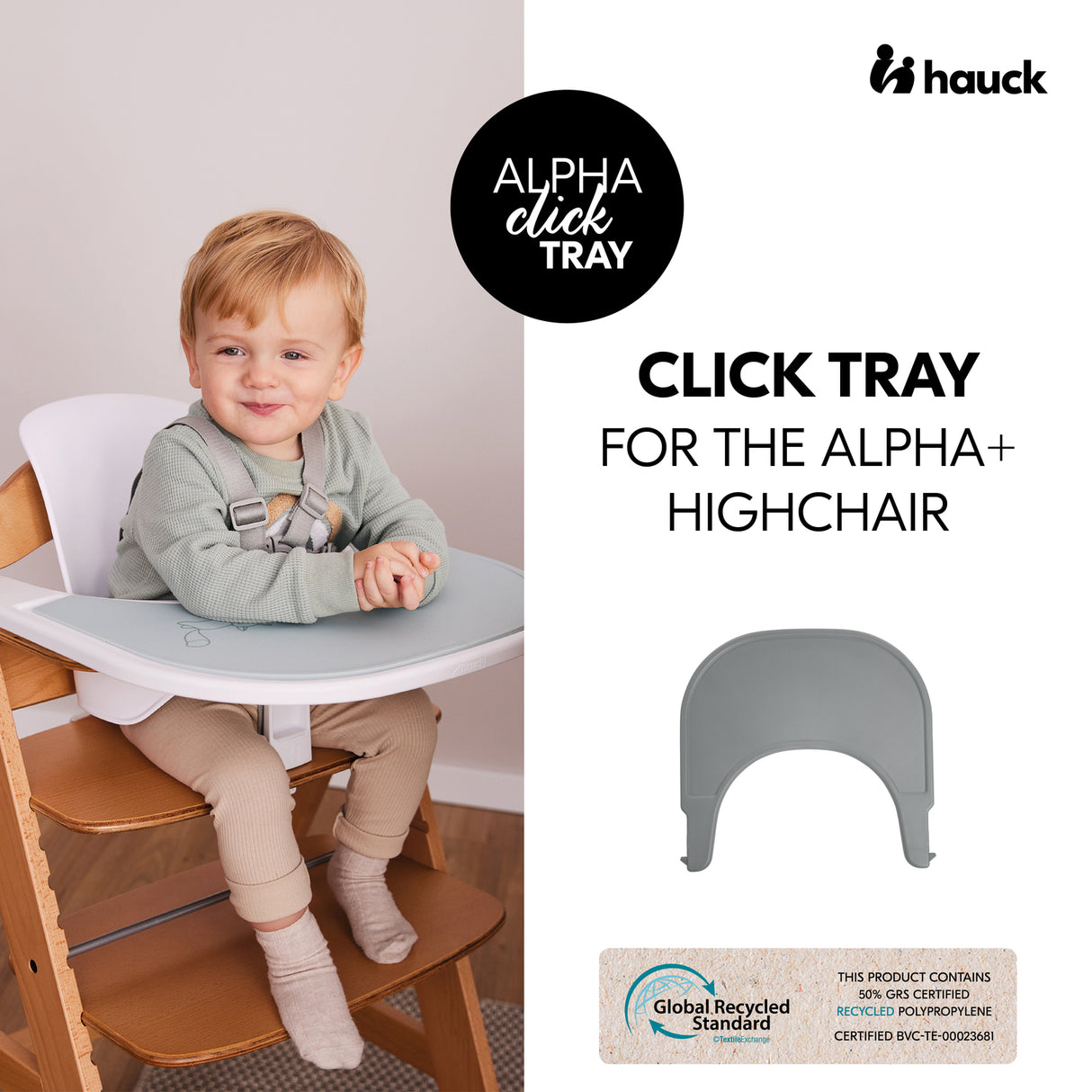 Hauck Alpha+ Highchair Click Tray - Grey