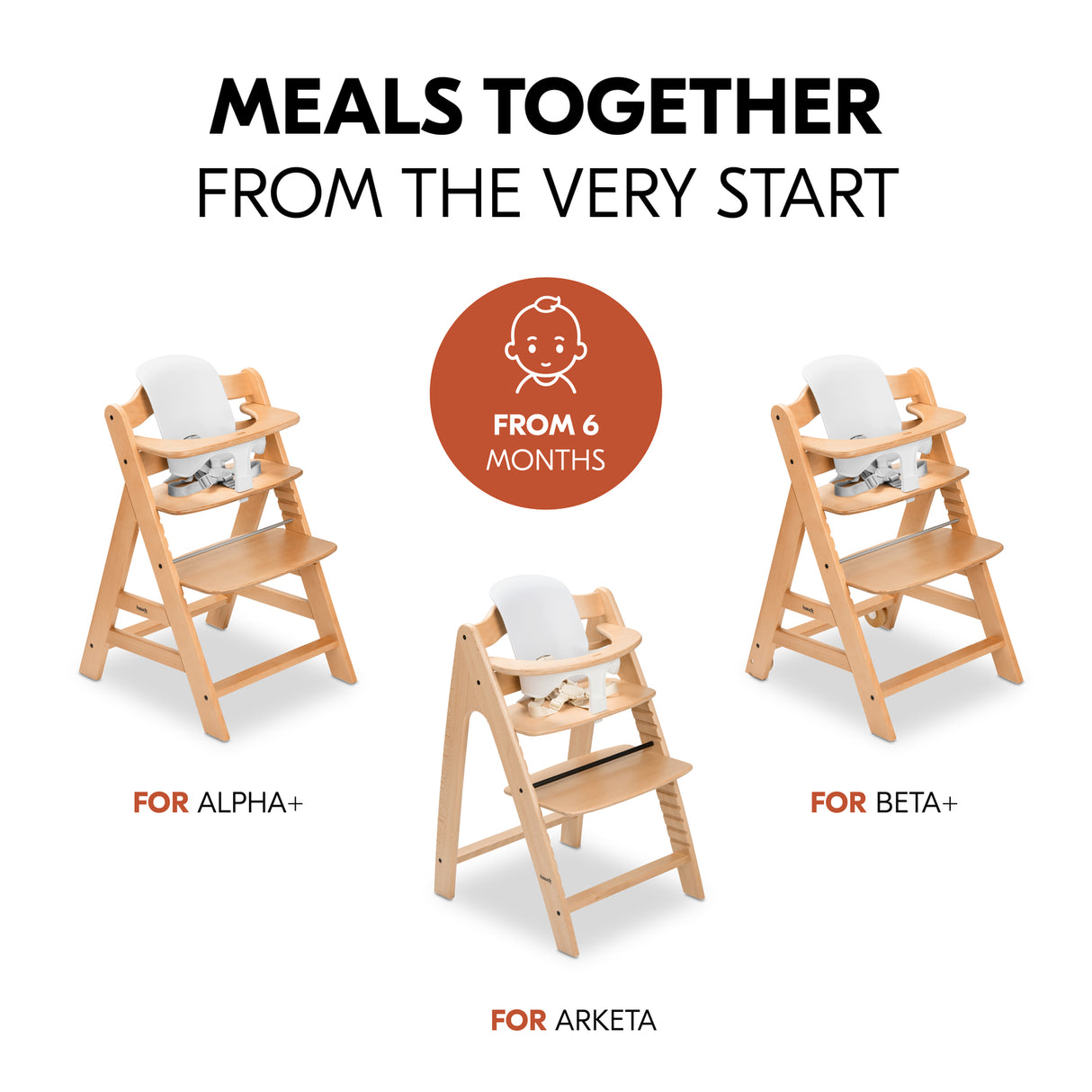 Hauck Alpha+ Highchair Baby Seat - White