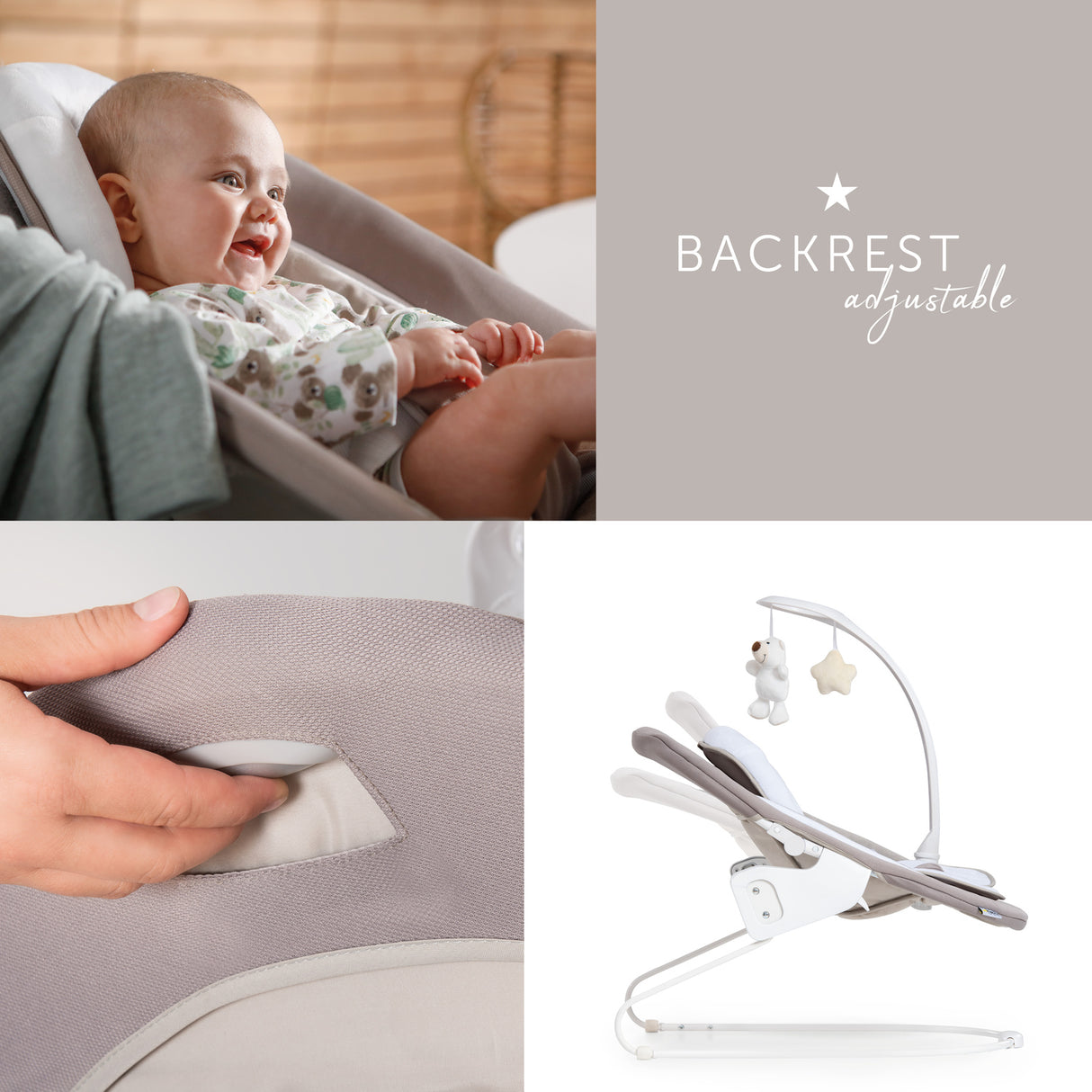 Hauck Alpha Deluxe Baby Bouncer - Sand