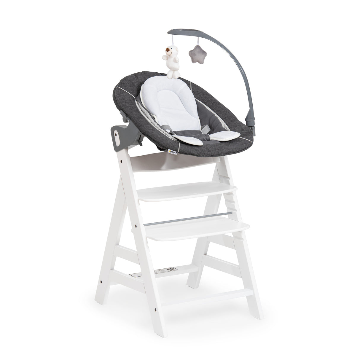 Hauck Alpha Deluxe Baby Bouncer - Melange Grey