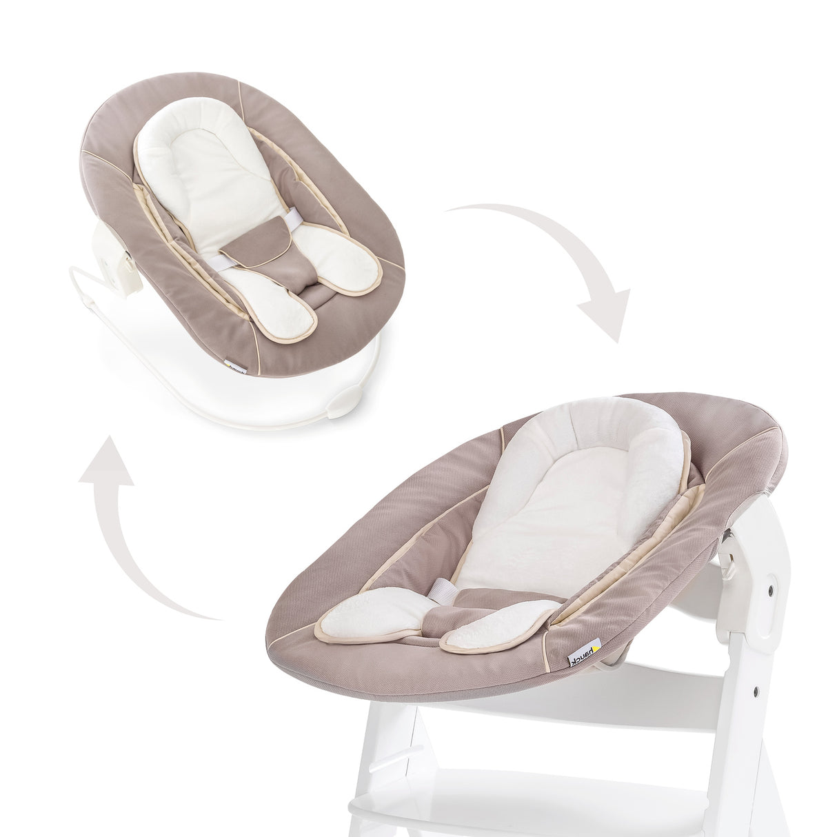 Hauck Alpha 2 in 1 Bouncer - Stretch Beige