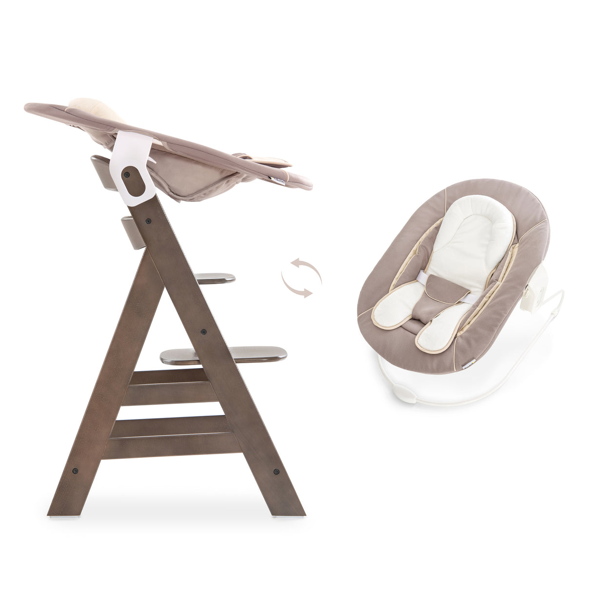 Hauck Alpha 2 in 1 Bouncer - Stretch Beige