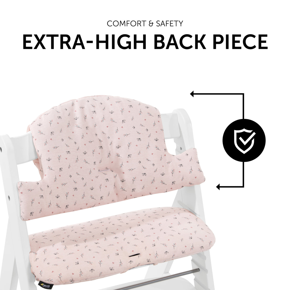 Hauck Alpha+ Highchair Select Seat Pad - Jersey Flowers