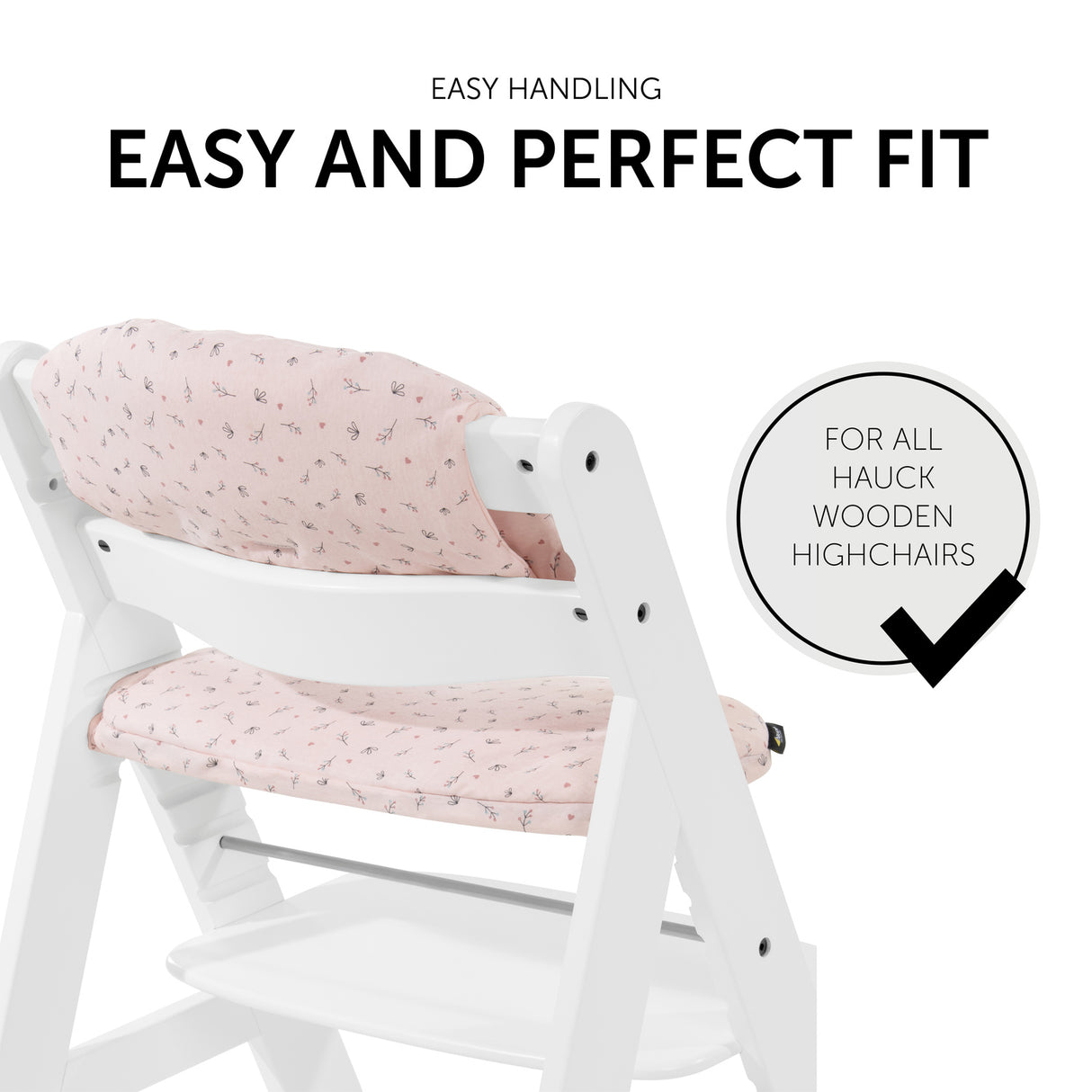 Hauck Alpha+ Highchair Select Seat Pad - Jersey Flowers