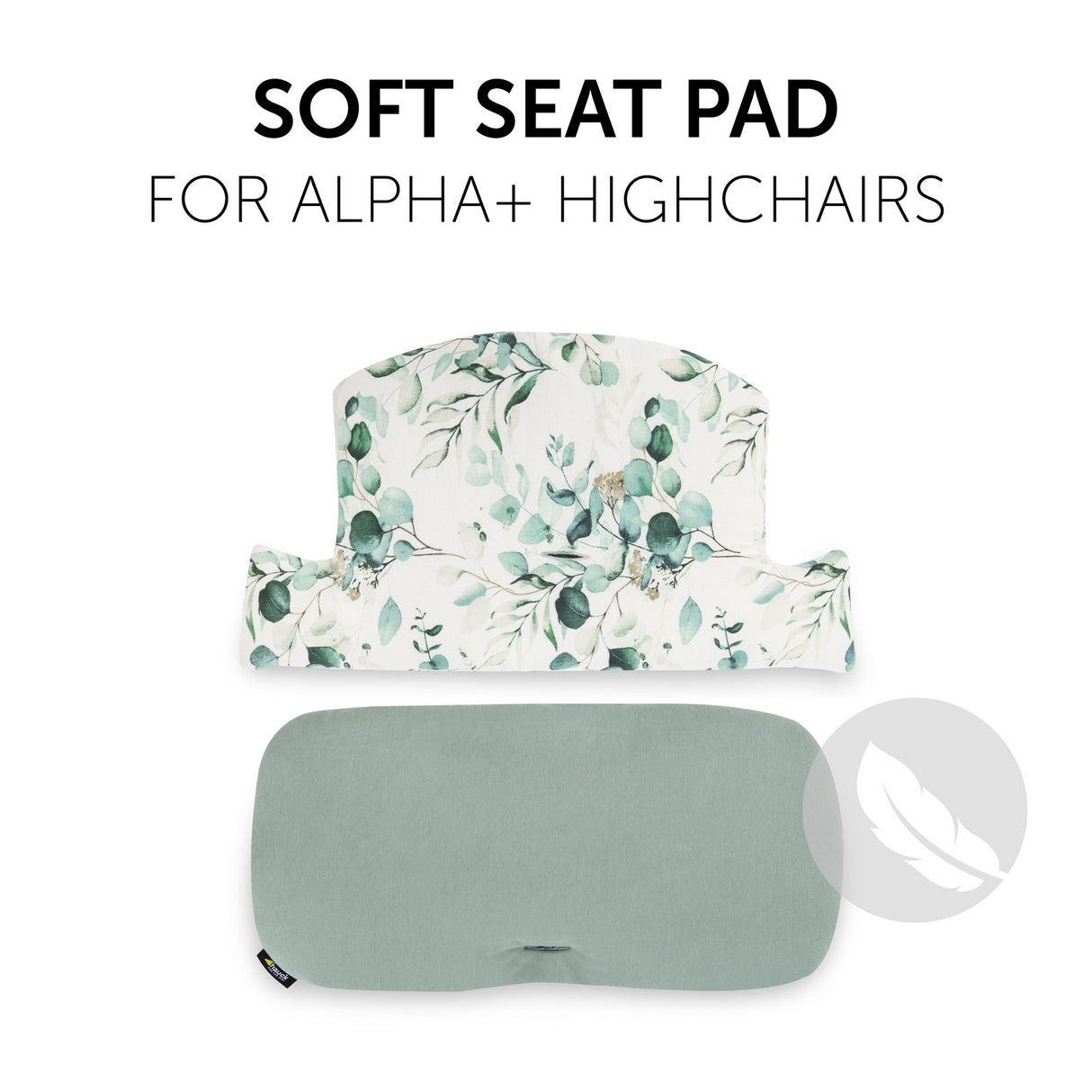 Hauck Alpha+ Highchair Select Seat Pad - Jersey Leaves Mint