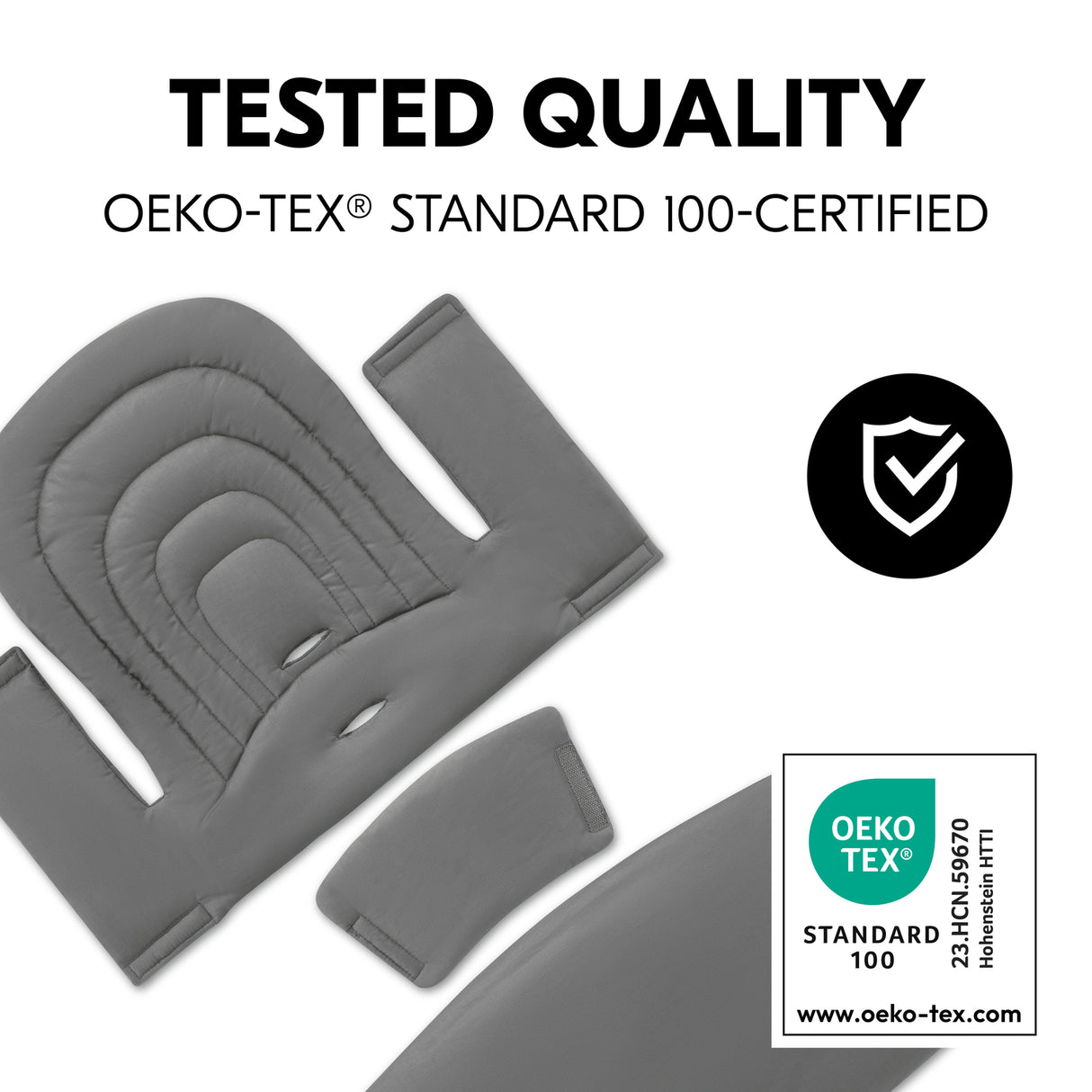 Hauck Alpha+ Highchair Baby Seat Pad - Dark Grey