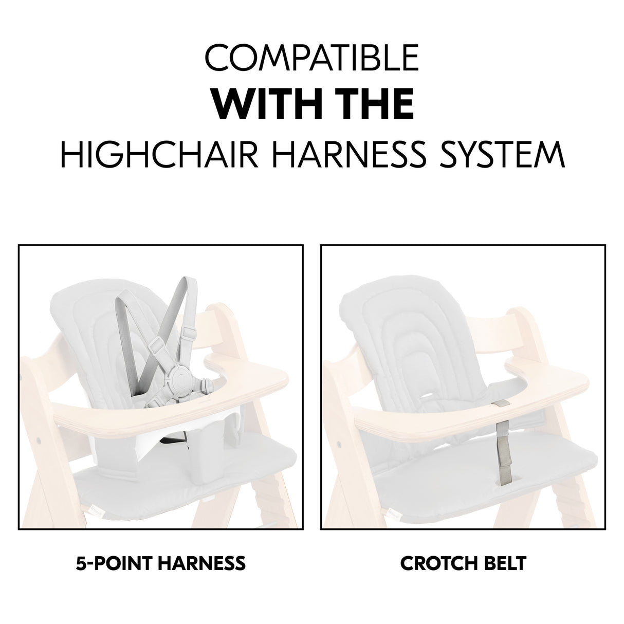 Hauck Alpha+ Highchair Baby Seat Pad - Dark Grey