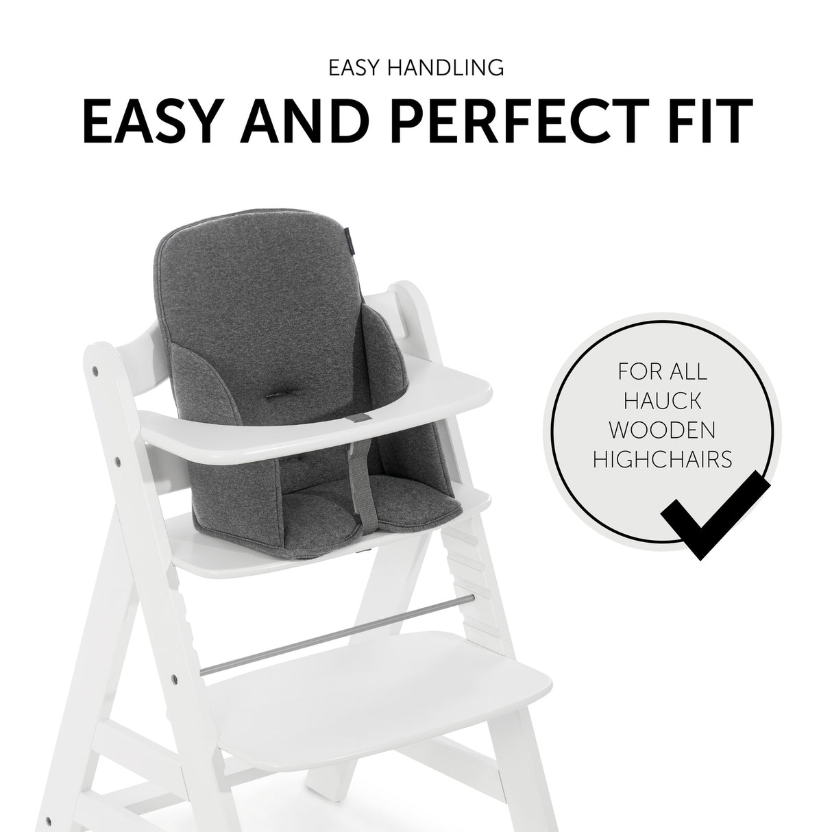 Hauck Alpha+ Cosy Select Seat Pad - Jersey Charcoal