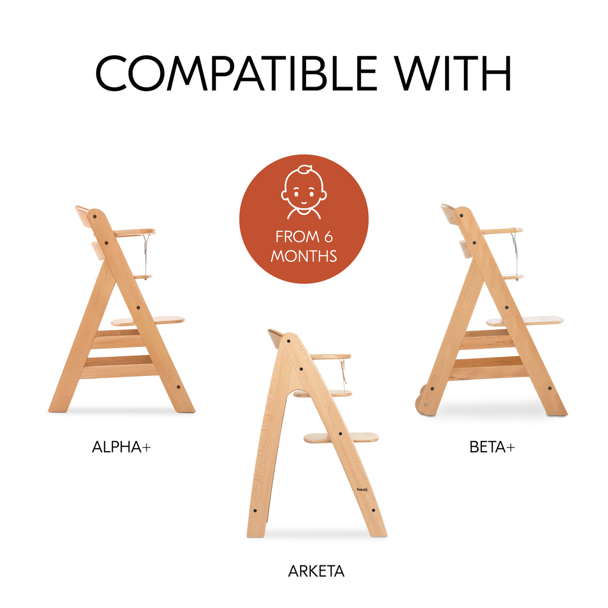 Hauck Alpha+ Highchair Cosy Comfort Seat Pad - Stretch Grey