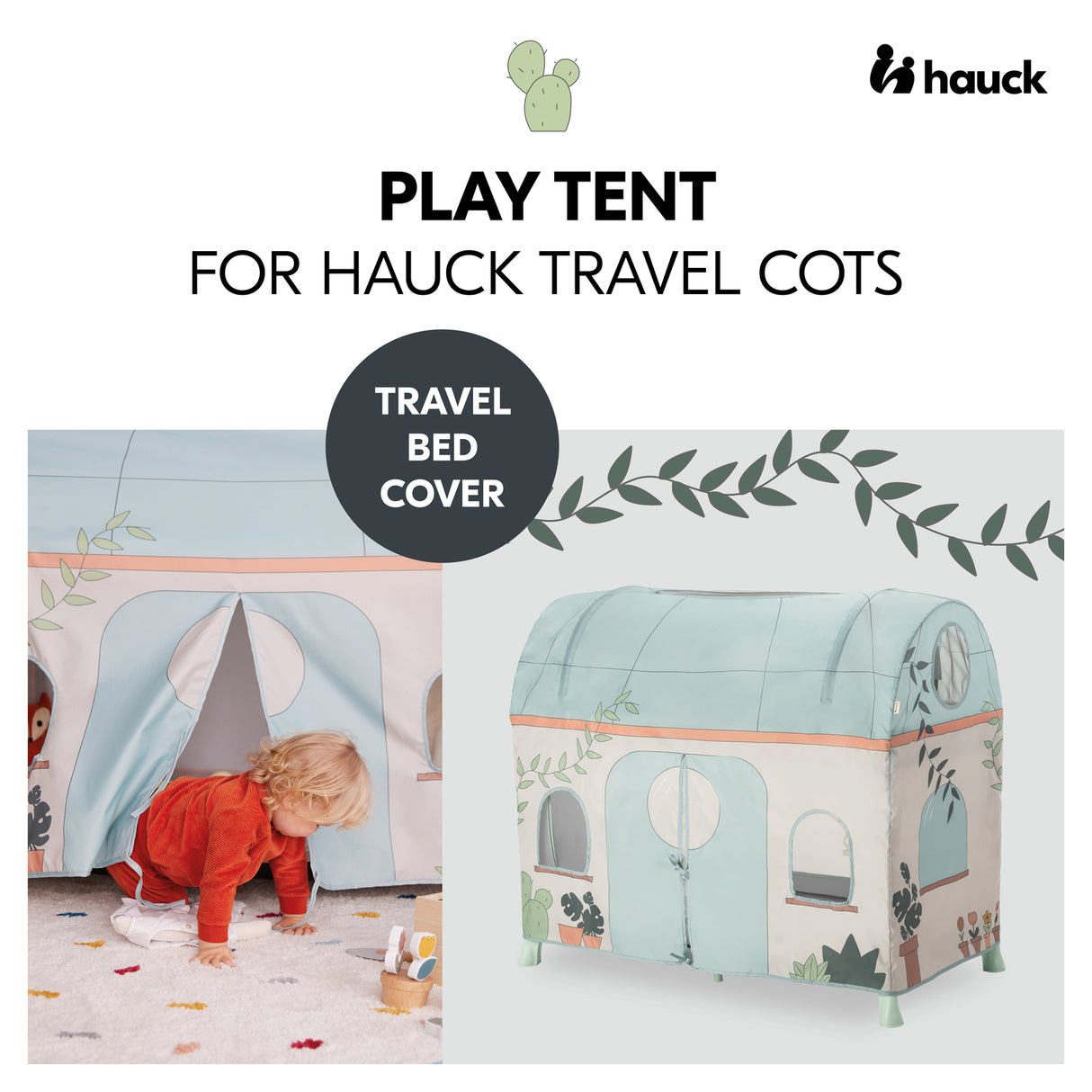 Hauck Travel Cot Play Cover - Plants