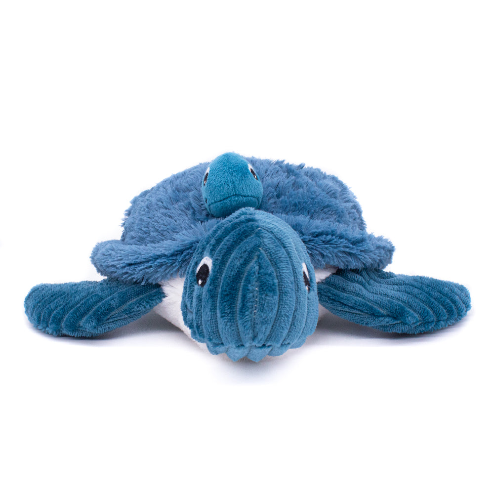 Les Ptipotos Plush Cuddly Toy: Tilly the Turtle Mum & Baby - Blue