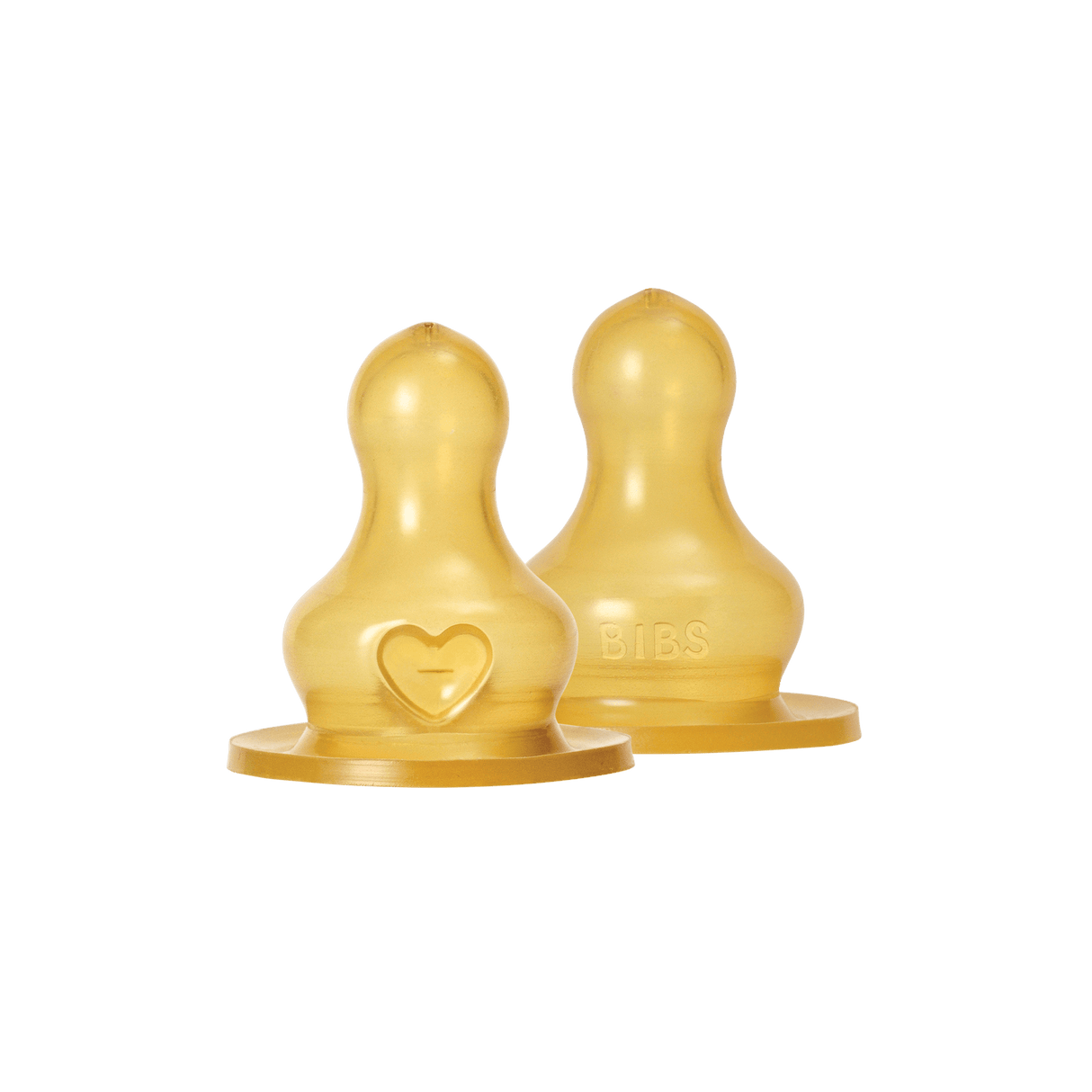 BIBS Latex Fast Flow Round Bottle Teat - 2 Pack