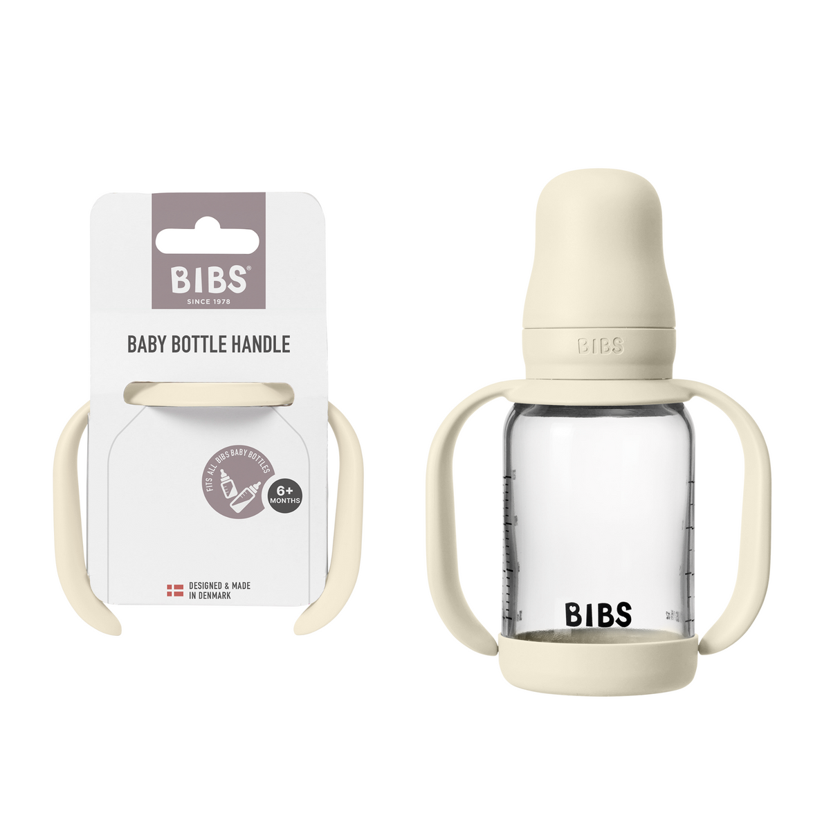 BIBS Easy Grip Baby Bottle Handle - Ivory