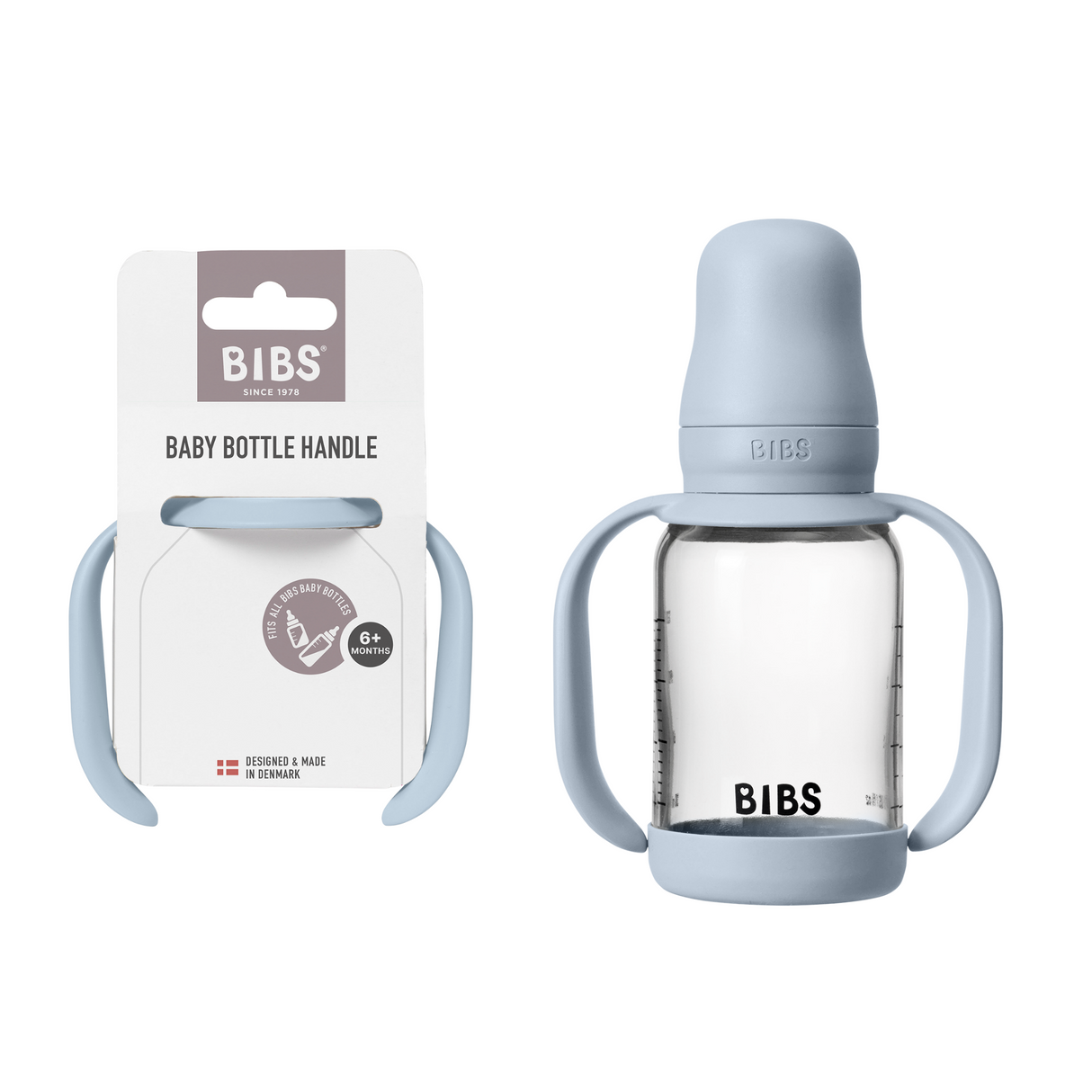 BIBS Easy Grip Baby Bottle Handle - Baby Blue
