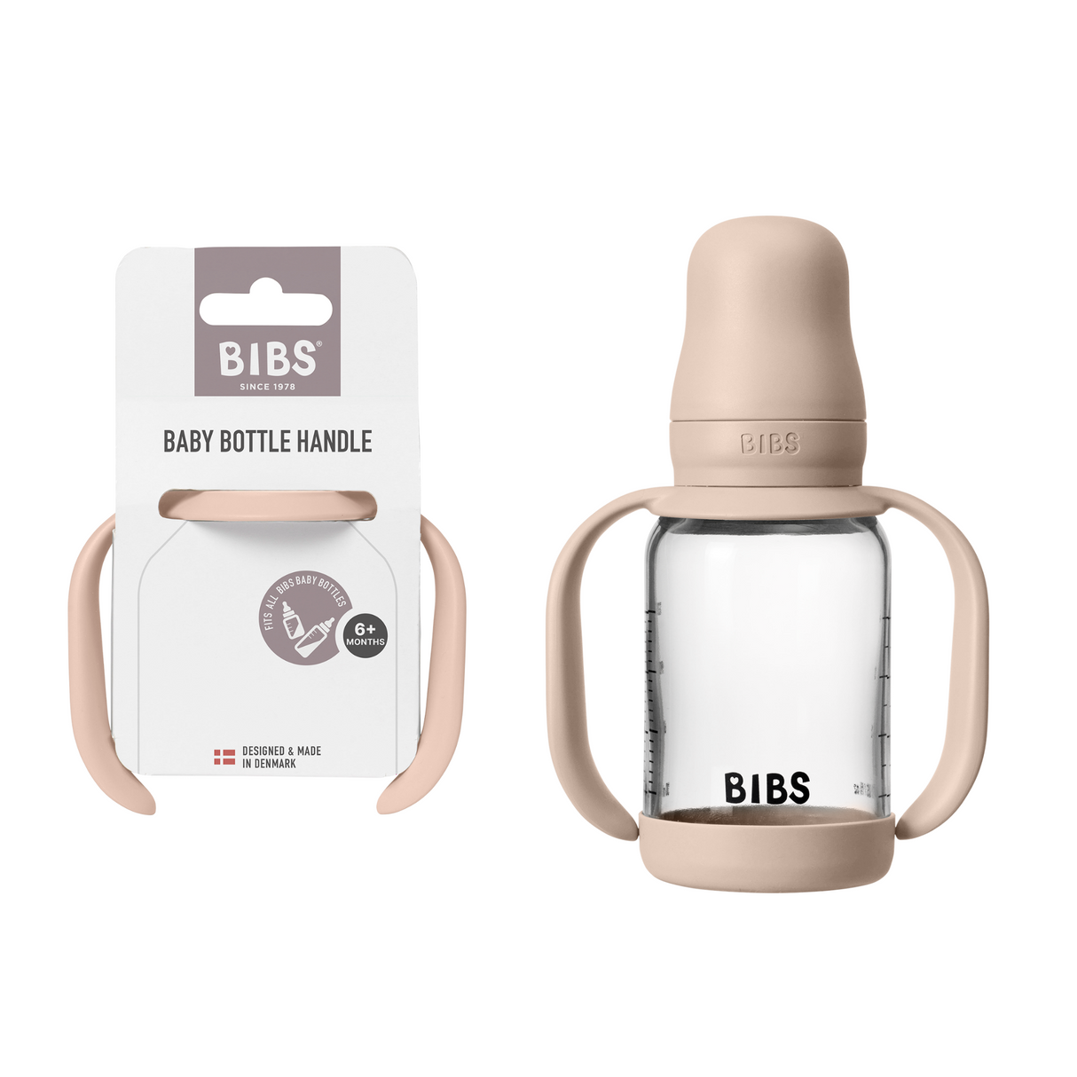 BIBS Easy Grip Baby Bottle Handle - Blush