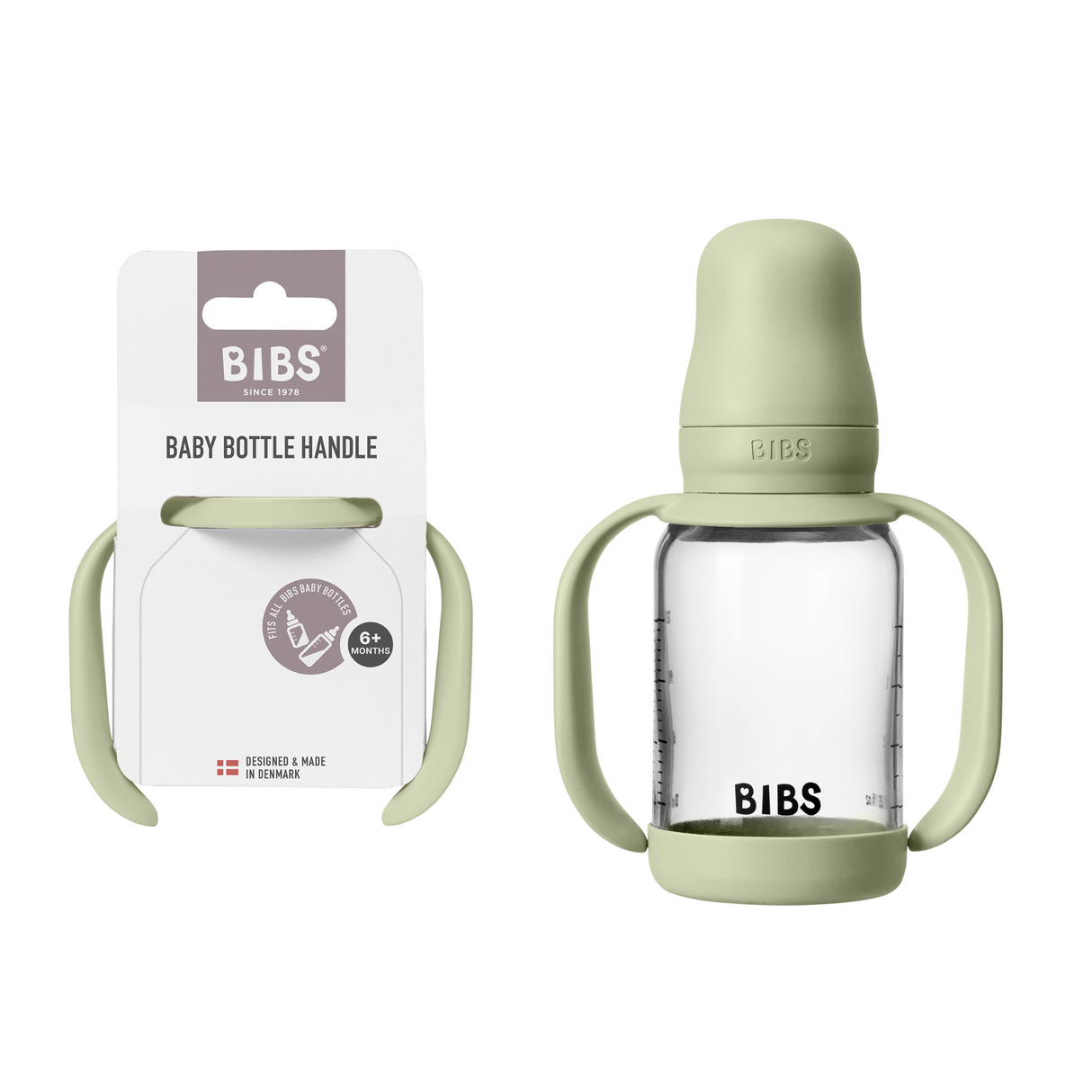 BIBS Easy Grip Baby Bottle Handle - Sage