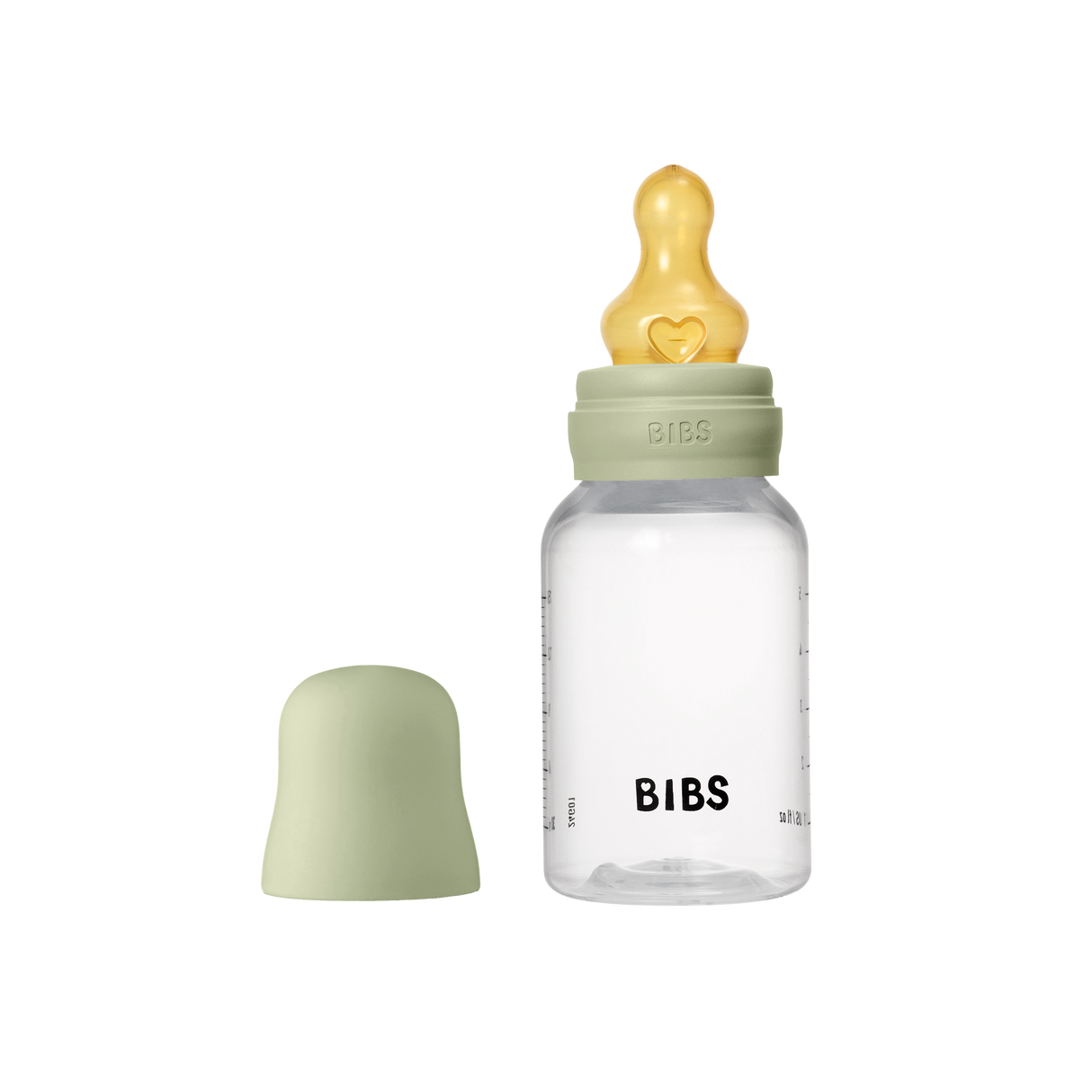 BIBS Slow Flow 150ml Round Latex Baby Bottle - Sage