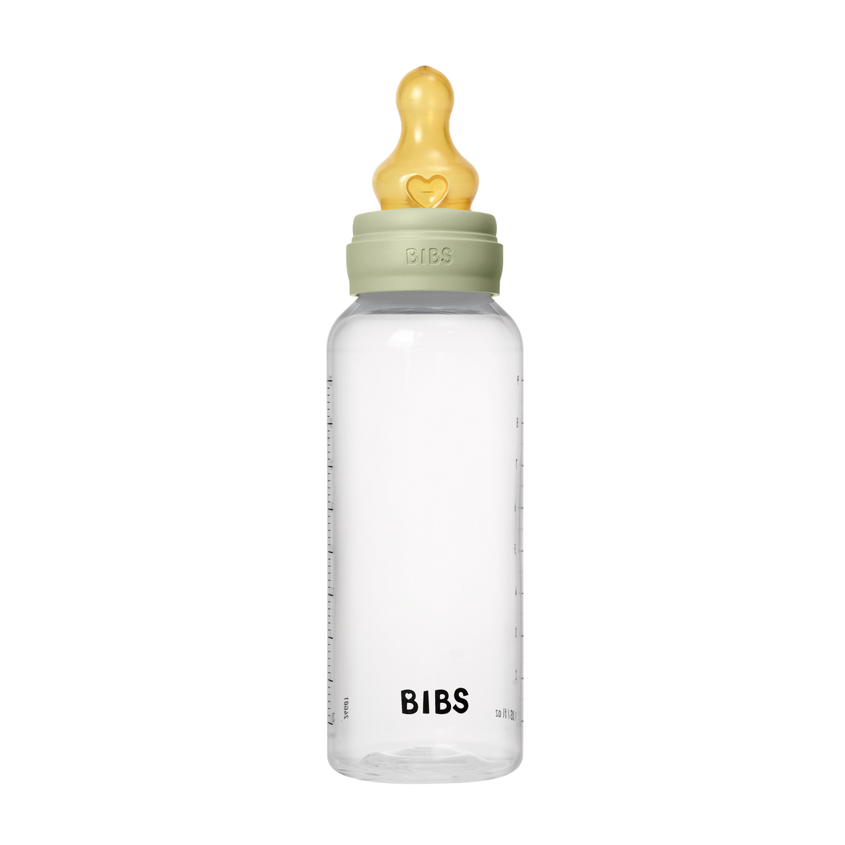 BIBS Medium Flow 270ml Round Latex Baby Bottle - Sage