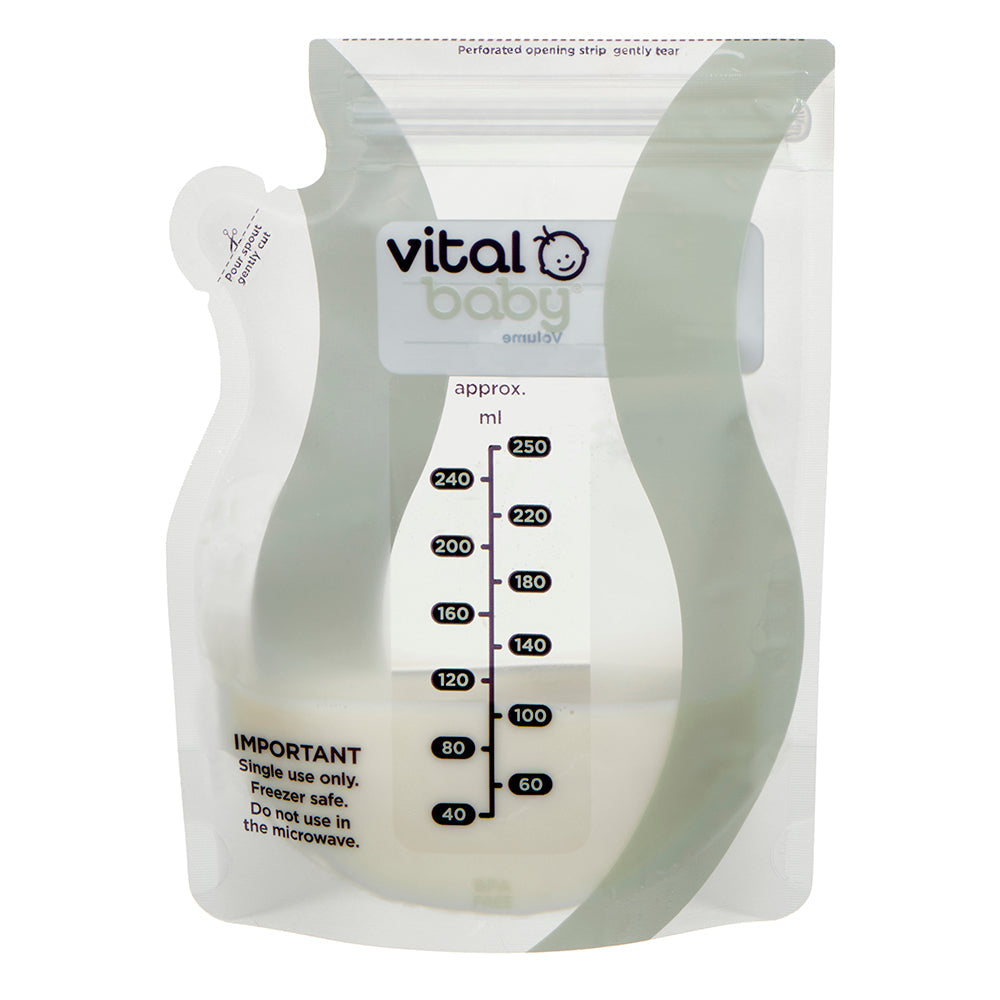 Vital Baby Easy Pour Breast Milk Storage Bags - 30 Pack