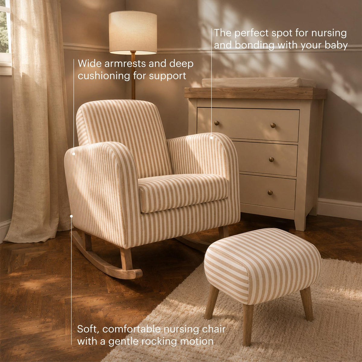 CuddleCo Etta Nursing Chair - Beach Stripe