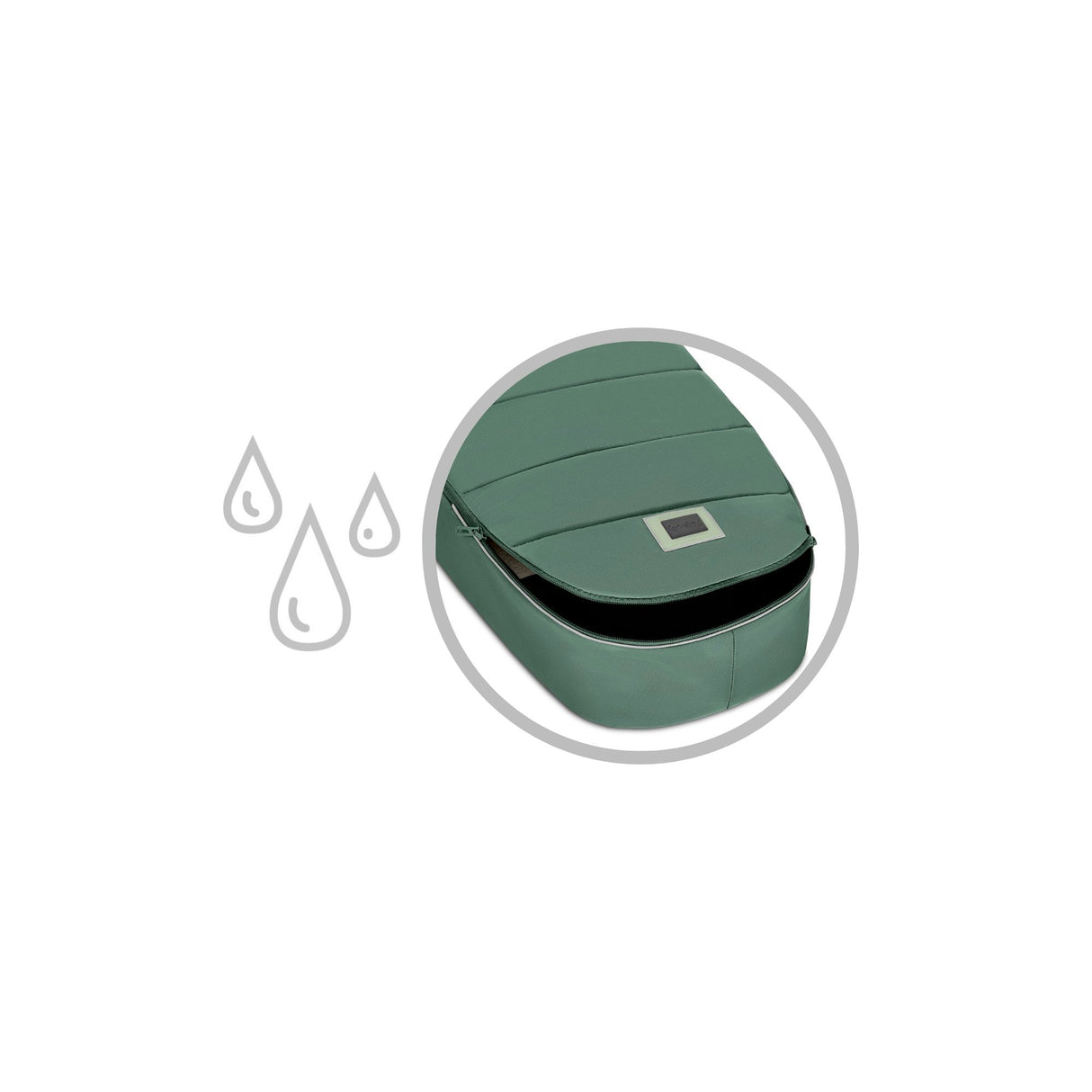 Cybex Priam Travel System with Accessories, Cloud T Car Seat & ISOFIX Base - Leaf Green / Rose Gold Frame