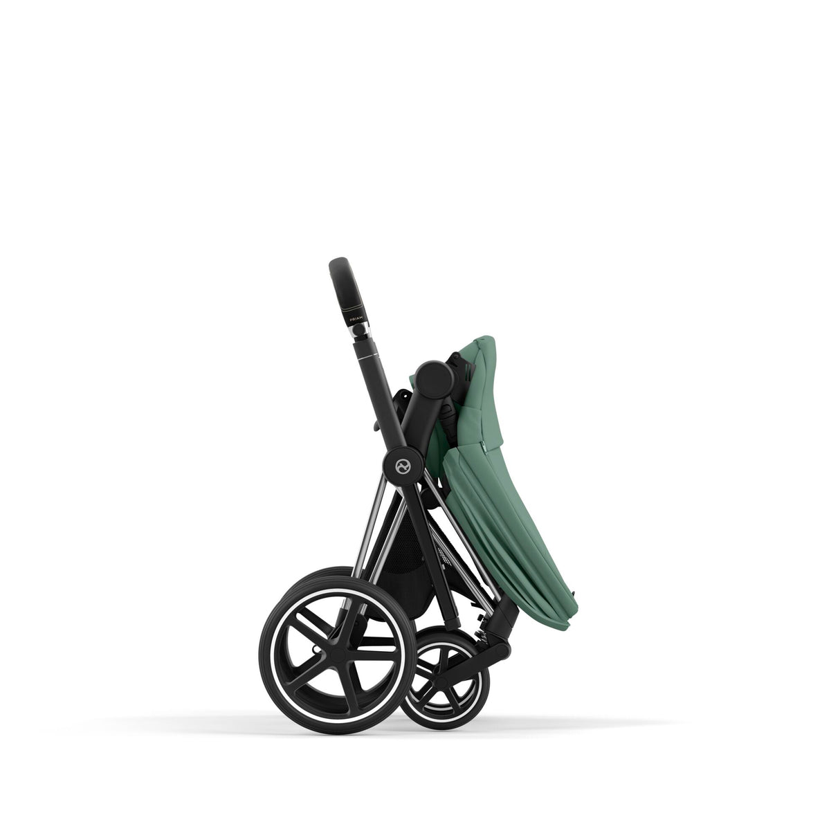 Cybex Priam Travel System with Accessories, Cloud T Car Seat & ISOFIX Base - Leaf Green / Chrome Black Frame