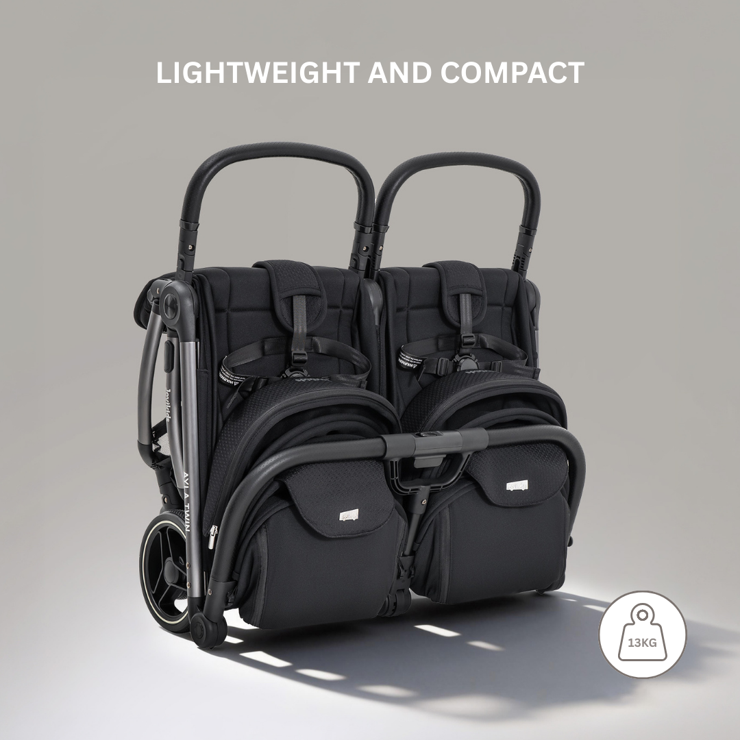 Jovikids Ayla Double Pushchair - Urban Black