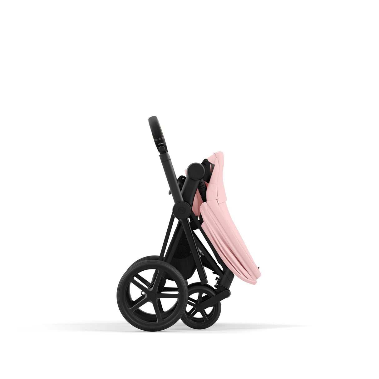 Cybex Priam Travel System with Accessories, Cloud T Car Seat & ISOFIX Base - Peach Pink / Matt Black Frame