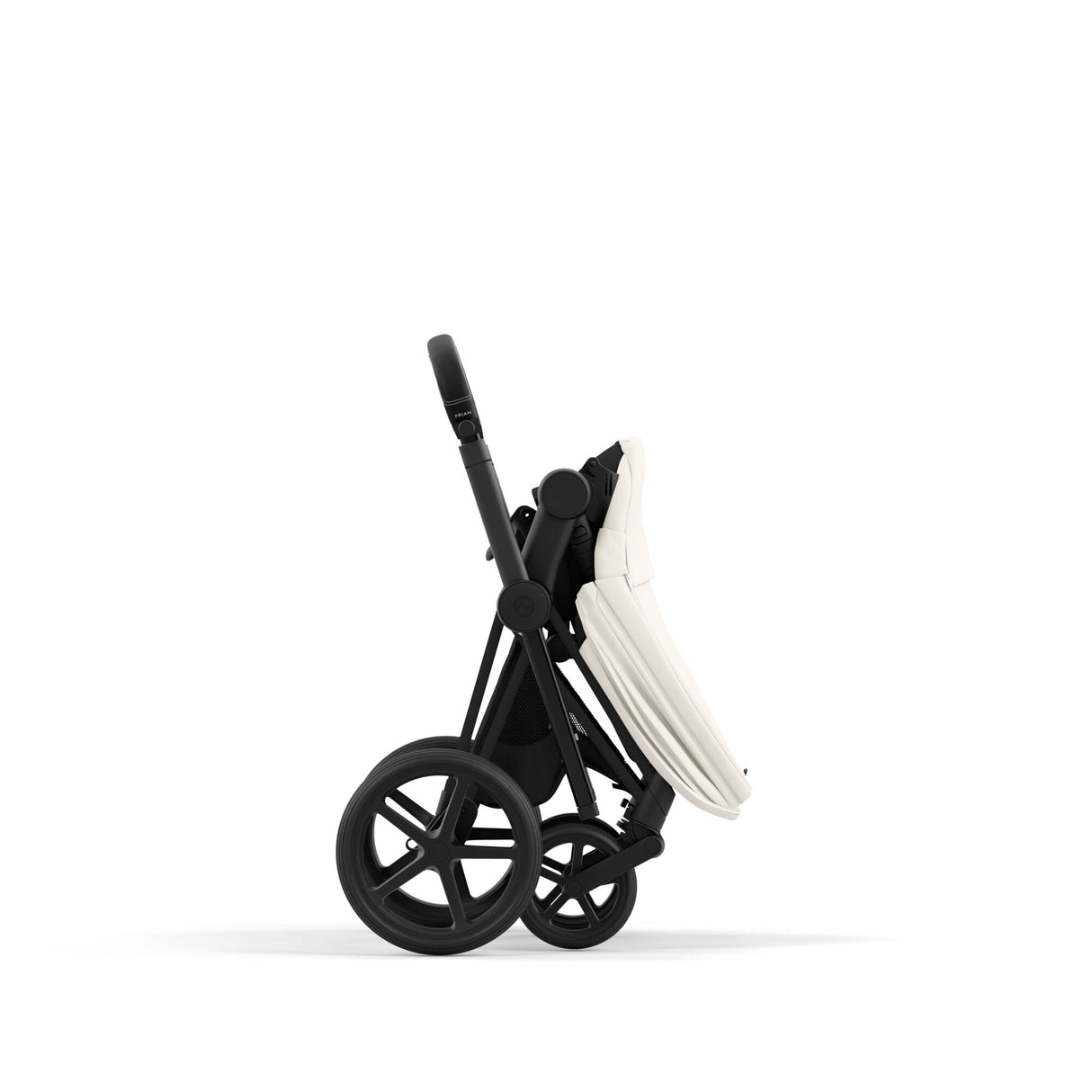 Cybex Priam Travel System with Accessories, Cloud T Car Seat & ISOFIX Base - Off White / Matt Black Frame