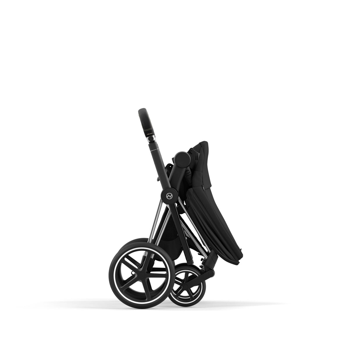 Cybex Priam Travel System with Accessories, Cloud T Car Seat & ISOFIX Base - Sepia Black / Chrome Black Frame