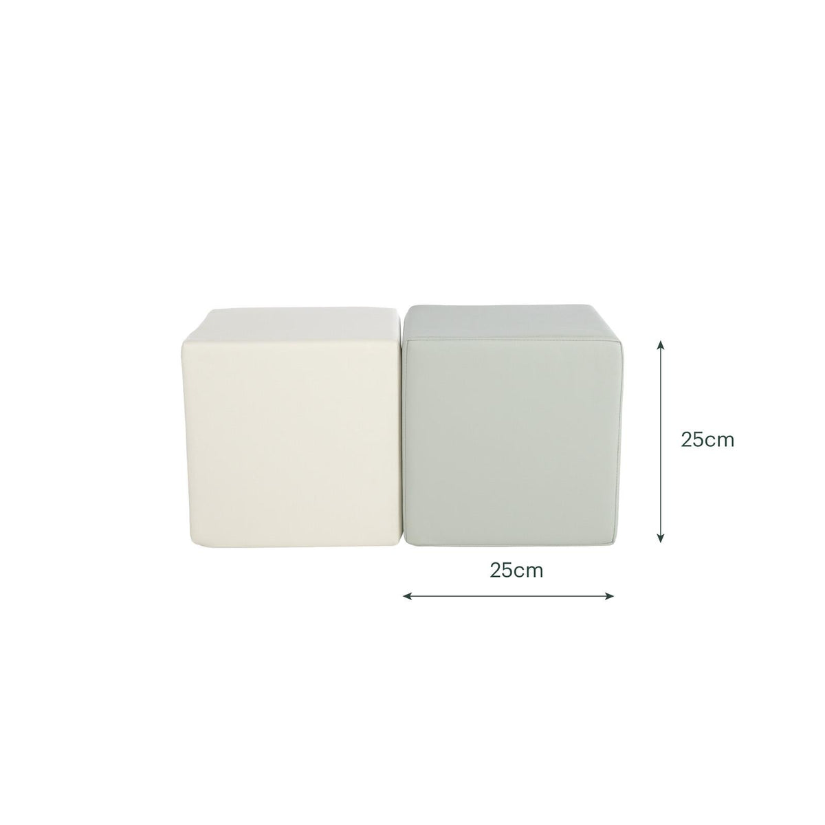 CuddleCo Soft Play Cubes 2pc - Sea Salt/Pebble