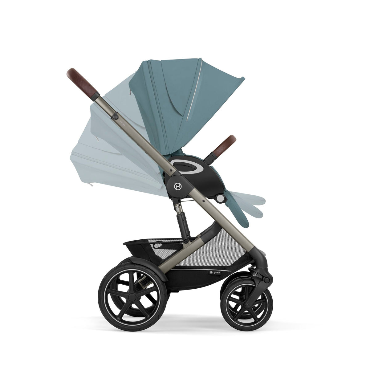Cybex Talos S Lux Newborn Nest Travel System with Cloud G Car Seat & ISOFIX Base - Stormy Blue