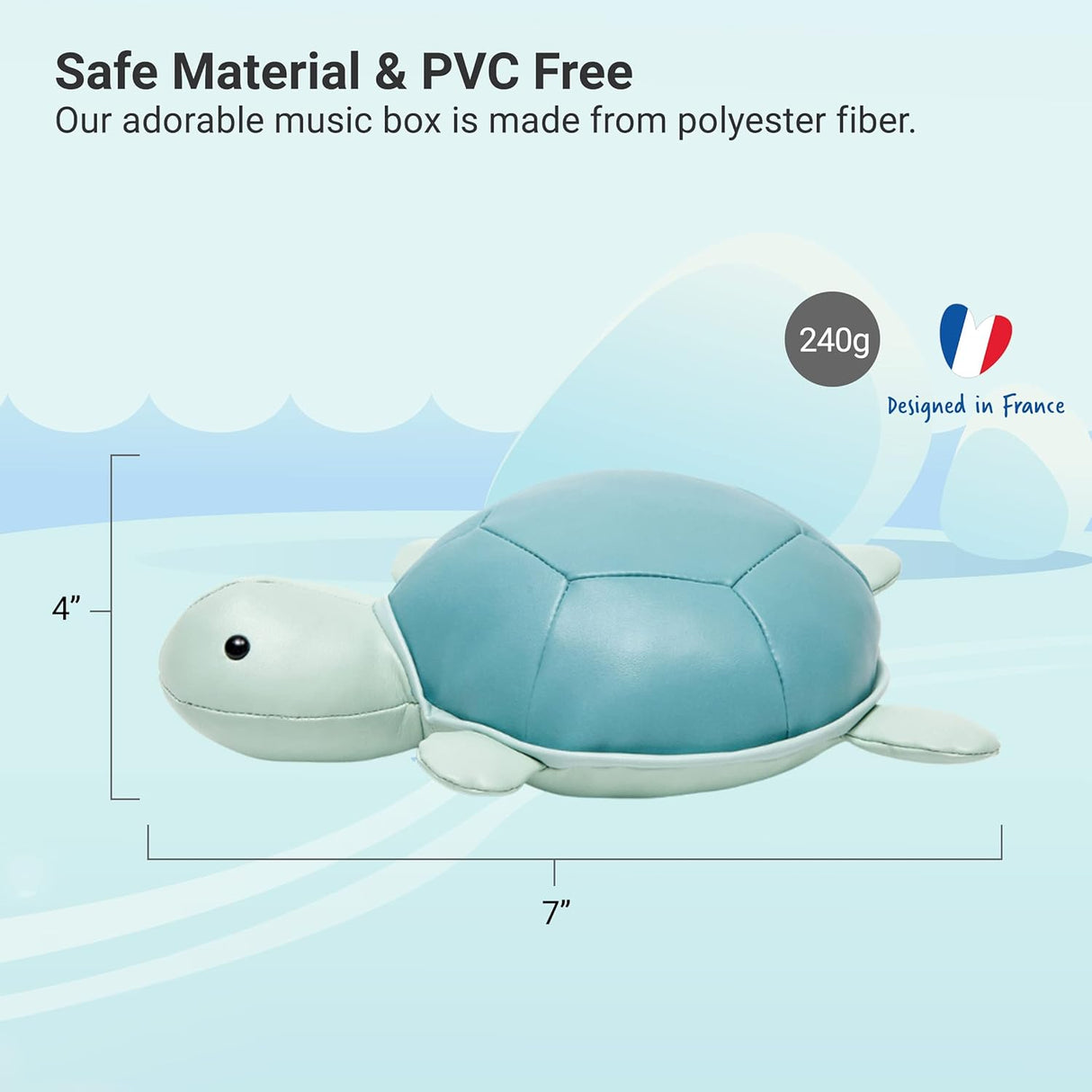 Little Big Friends: Sea Collection Pull-String Musical Animal Toy - Emilie the Turtle