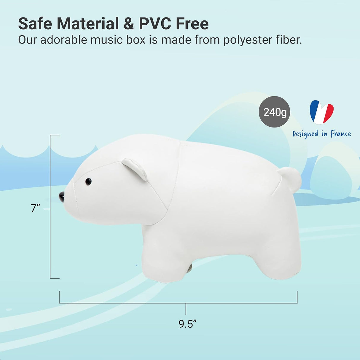 Little Big Friends: Sea Collection Pull-String Musical Animal Toy - Nathan the Polar Bear