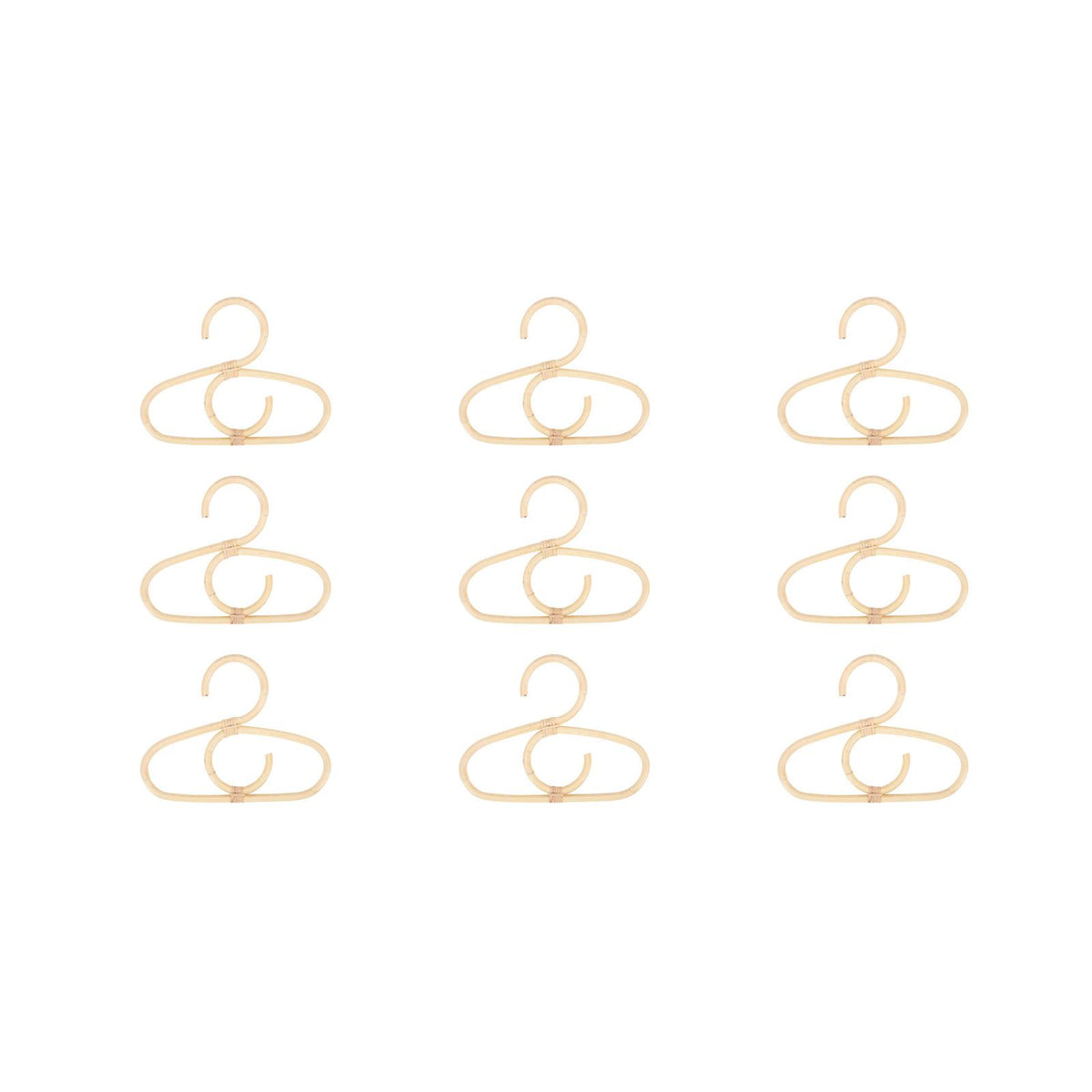 CuddleCo Aria Hangers 9 Pack - Rattan