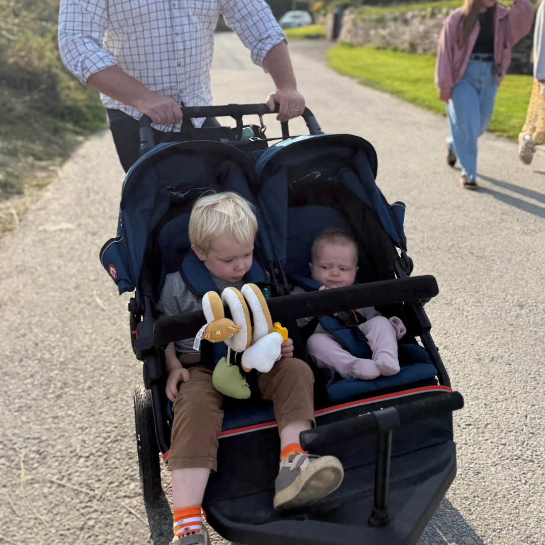 Out n About Nipper V6 Double Pushchair - Brambleberry Red