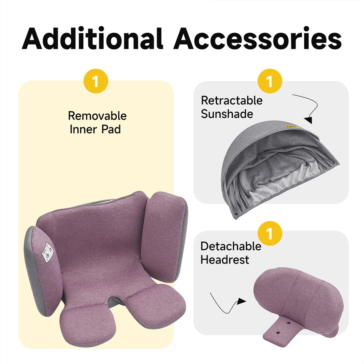 Jovikids Ranger Rotating Car Seat - Pink