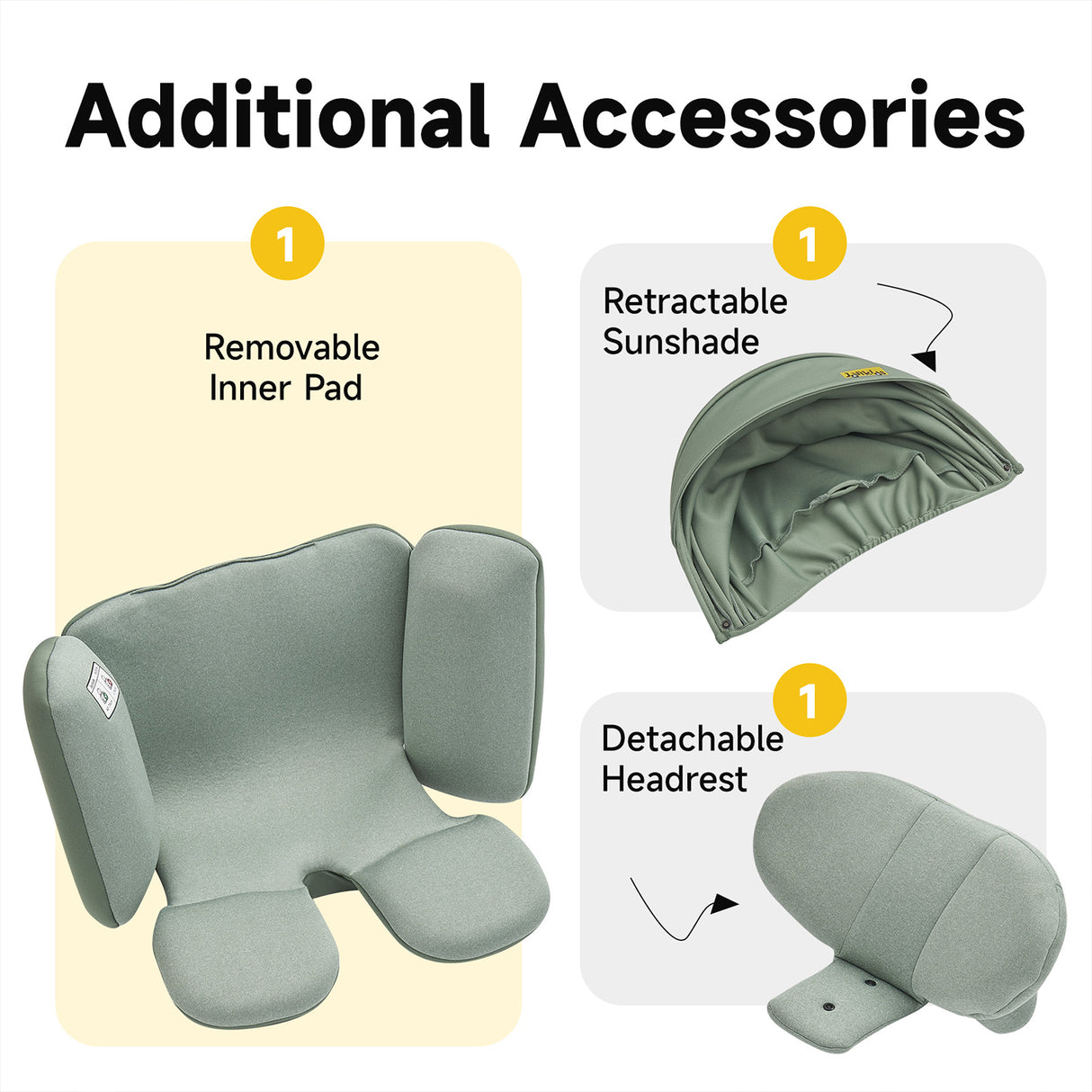 Jovikids Ranger Rotating Car Seat - Green