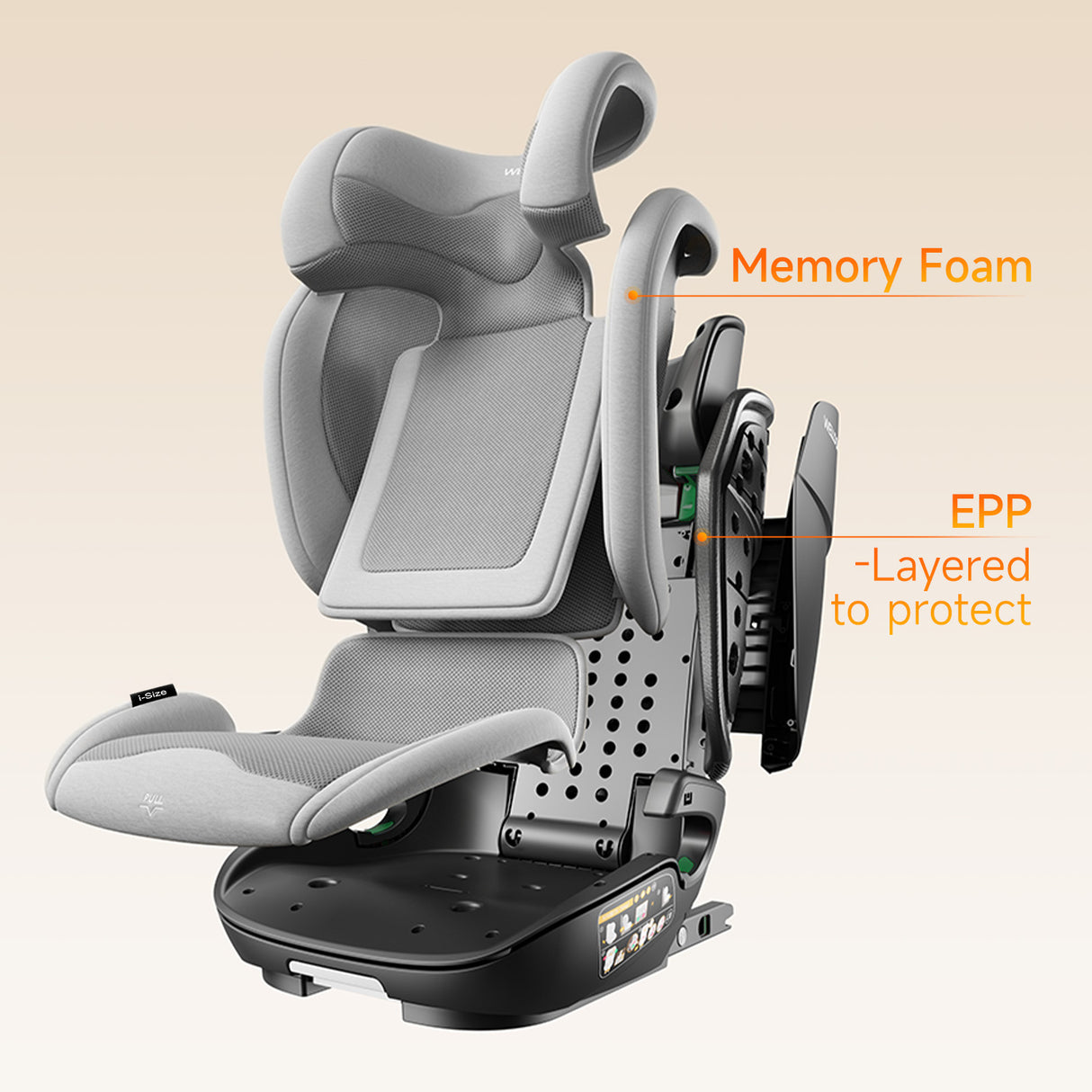 Welldon Cocoon Travel 2 High Back Booster - Moonstone