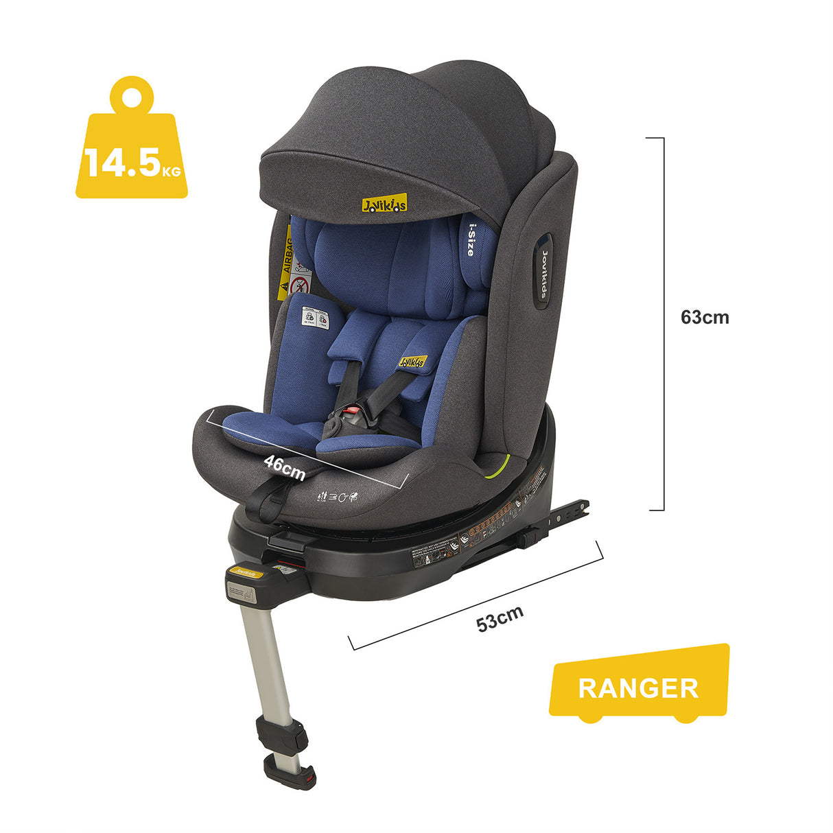 Jovikids Ranger Rotating Car Seat - Blue