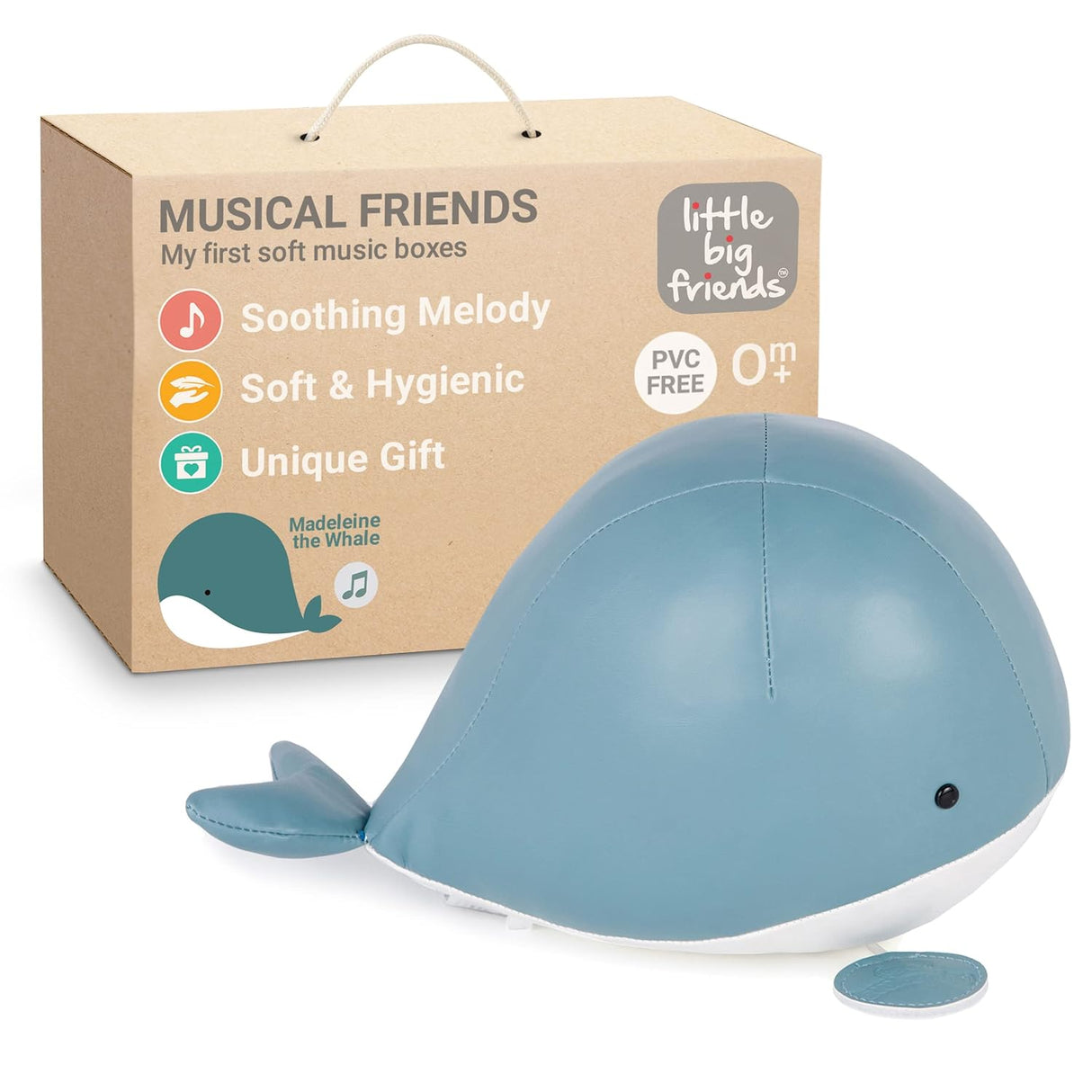 Little Big Friends: Sea Collection Pull-String Musical Animal Toy - Madeleine the Whale