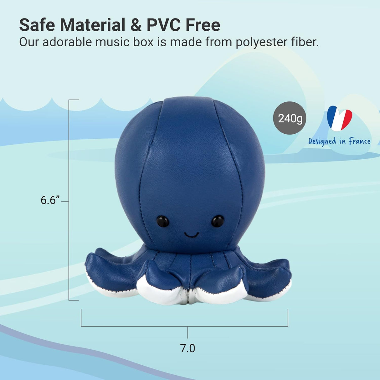 Little Big Friends: Sea Collection Pull-String Musical Animal Toy - Octave the Octopus