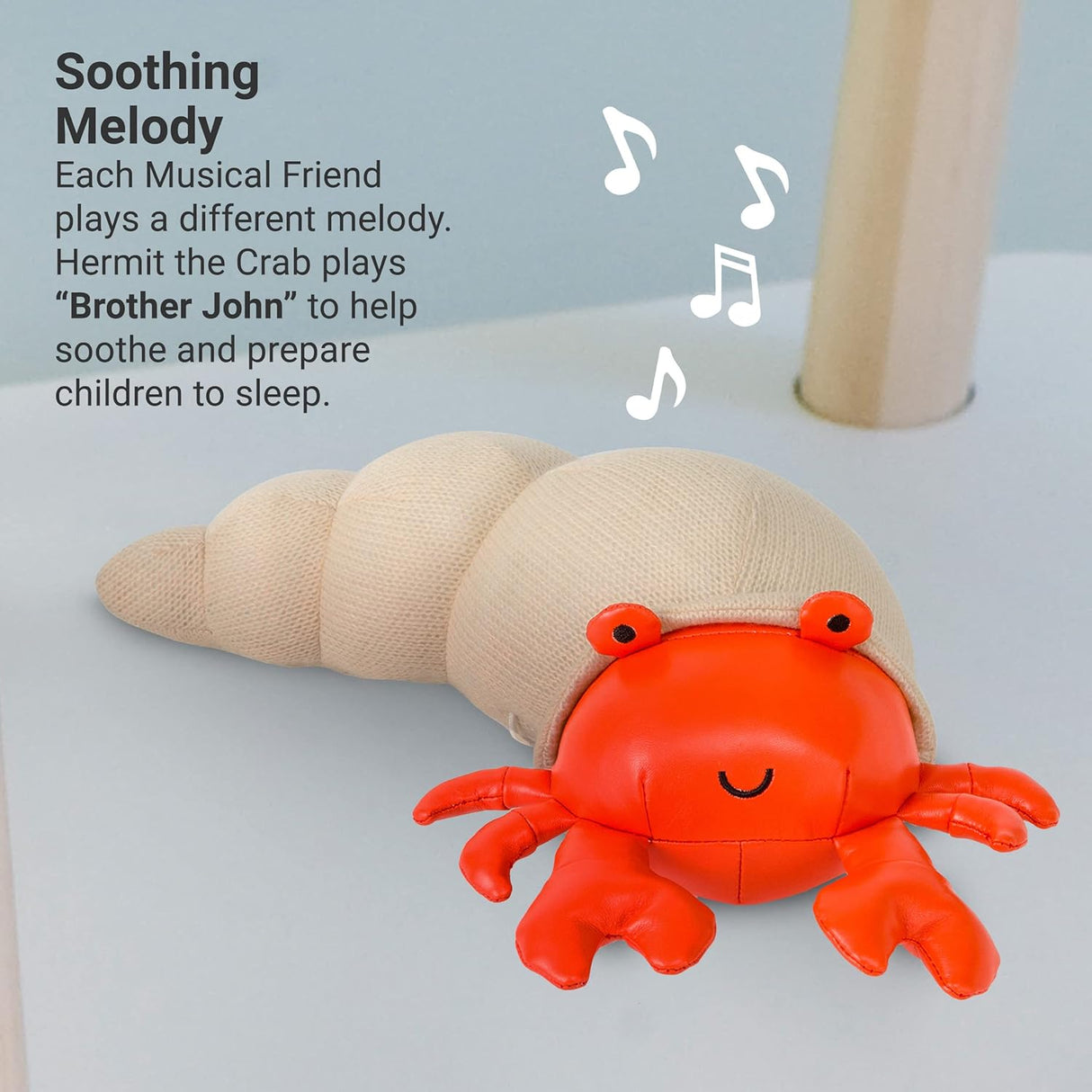 Little Big Friends: Sea Collection Pull-String Musical Animal Toy - Brigette the Hermit Crab